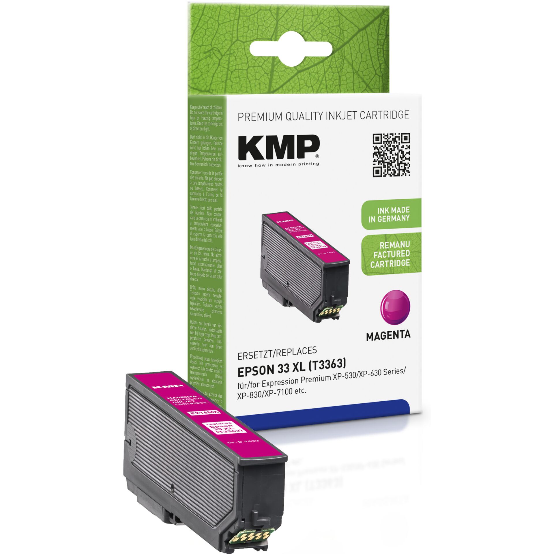 KMP E216MX Tintenpatrone magenta kompatibel mit Epson T 3363 XL