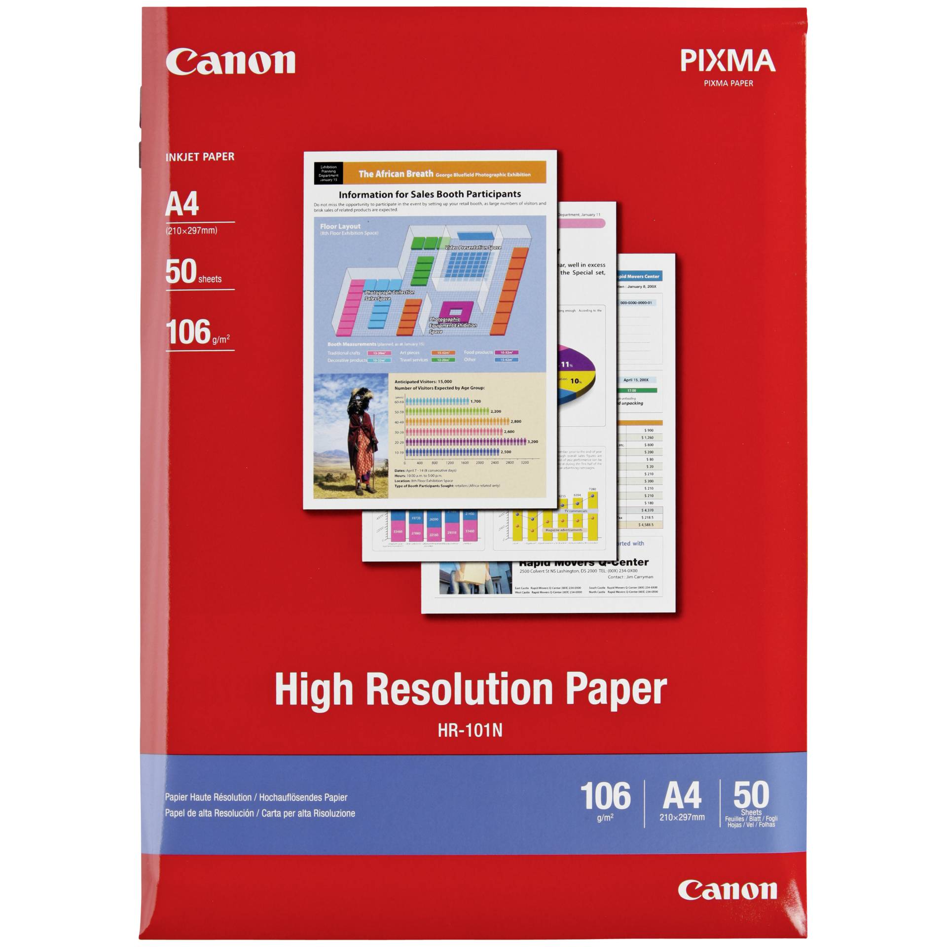 Canon HR-101N Hochauflösendes Papier A4, 50 Blatt