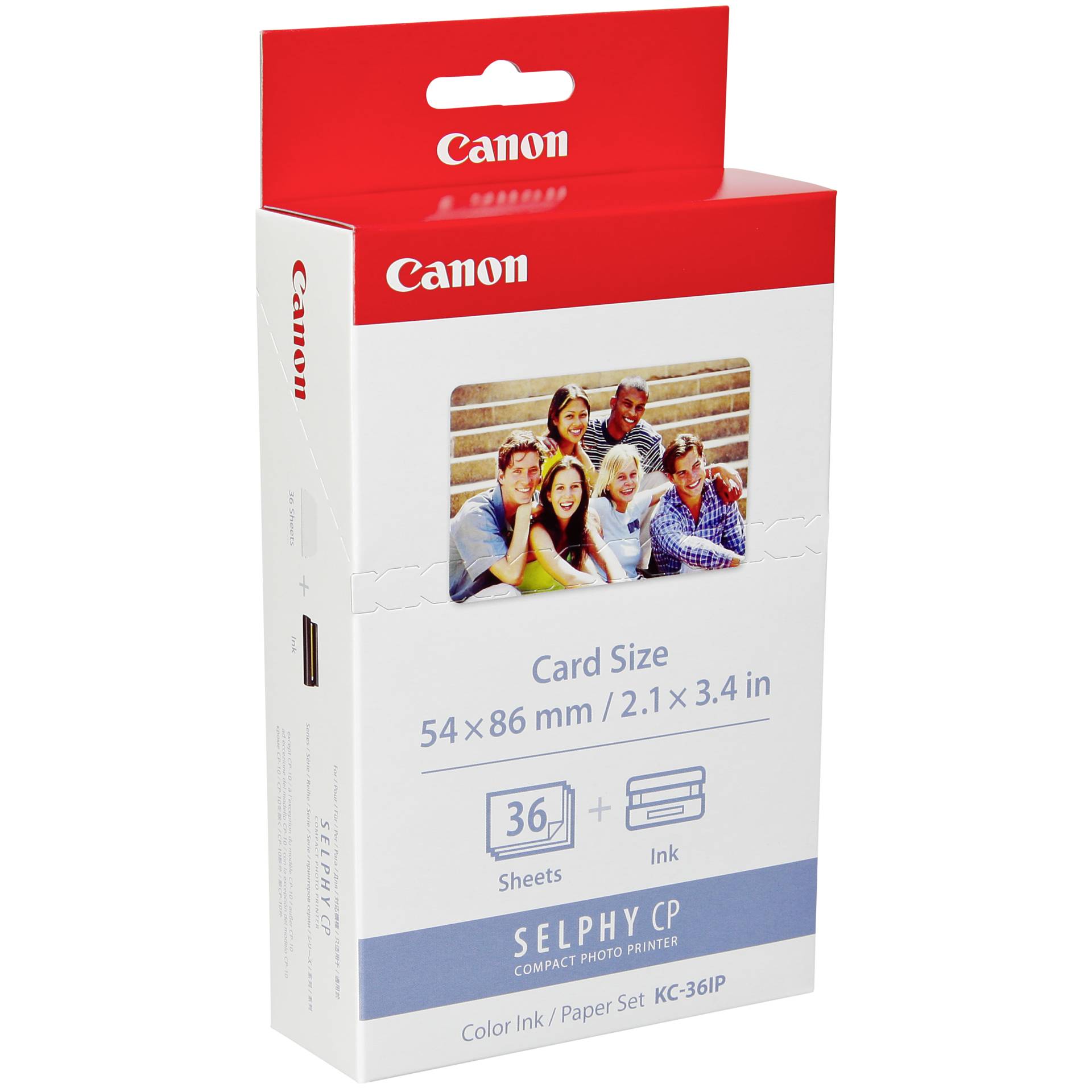 Canon KC-36IP Fotopapier 54x86mm inkl. Farbband, 36 Blatt 