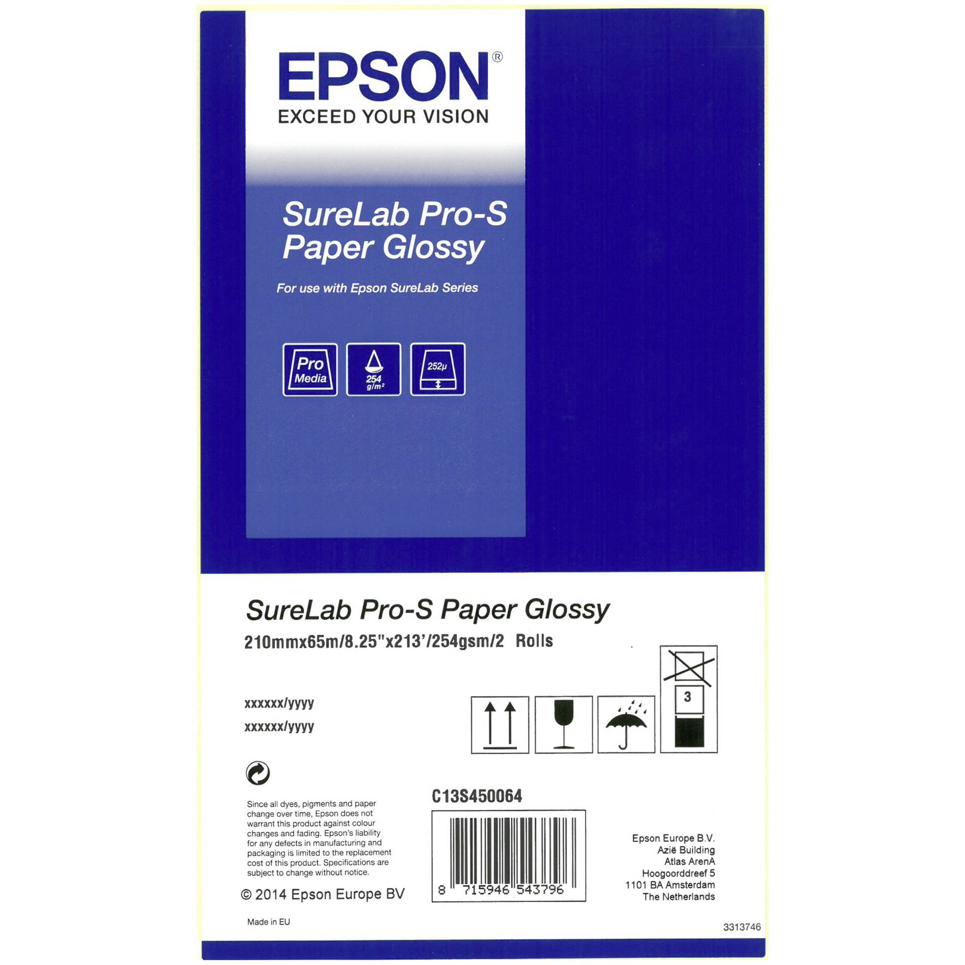 Epson Surelab Pro-S Paper Glossy A4x65 21 cm