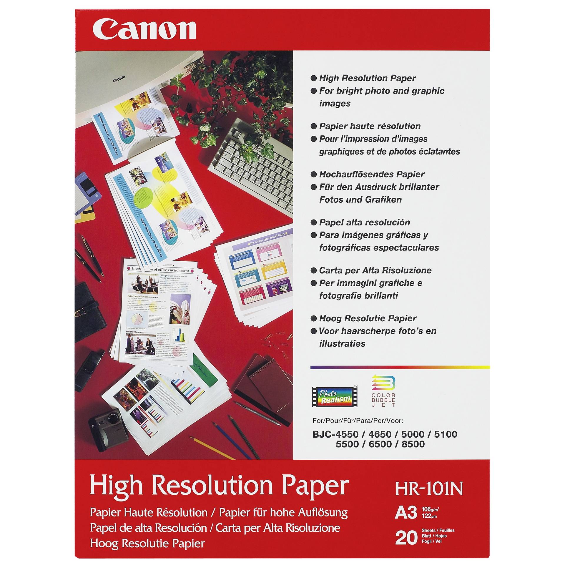 Canon HR-101N Hochauflösendes Papier A3, 20 Blatt