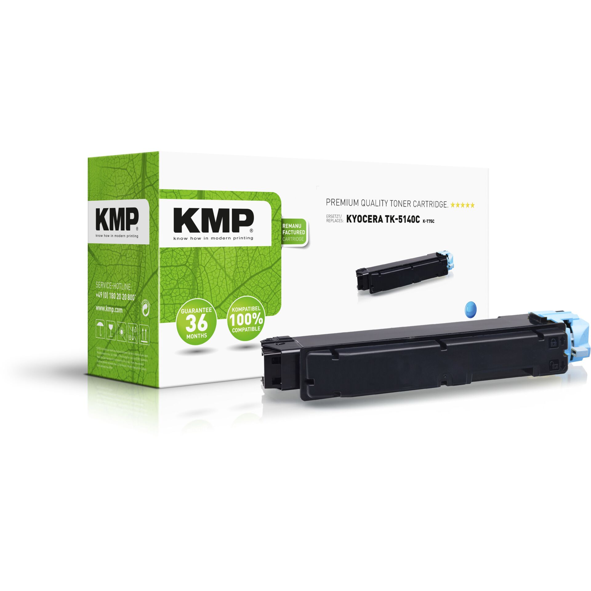 KMP K-T75 C Toner cyan kompatibel mit Kyocera TK-5140 C