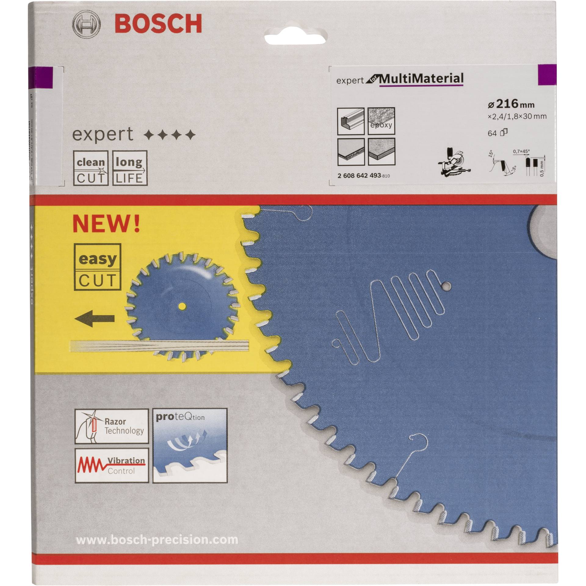 Bosch Kreissägeblatt EX MU B 216x30-64