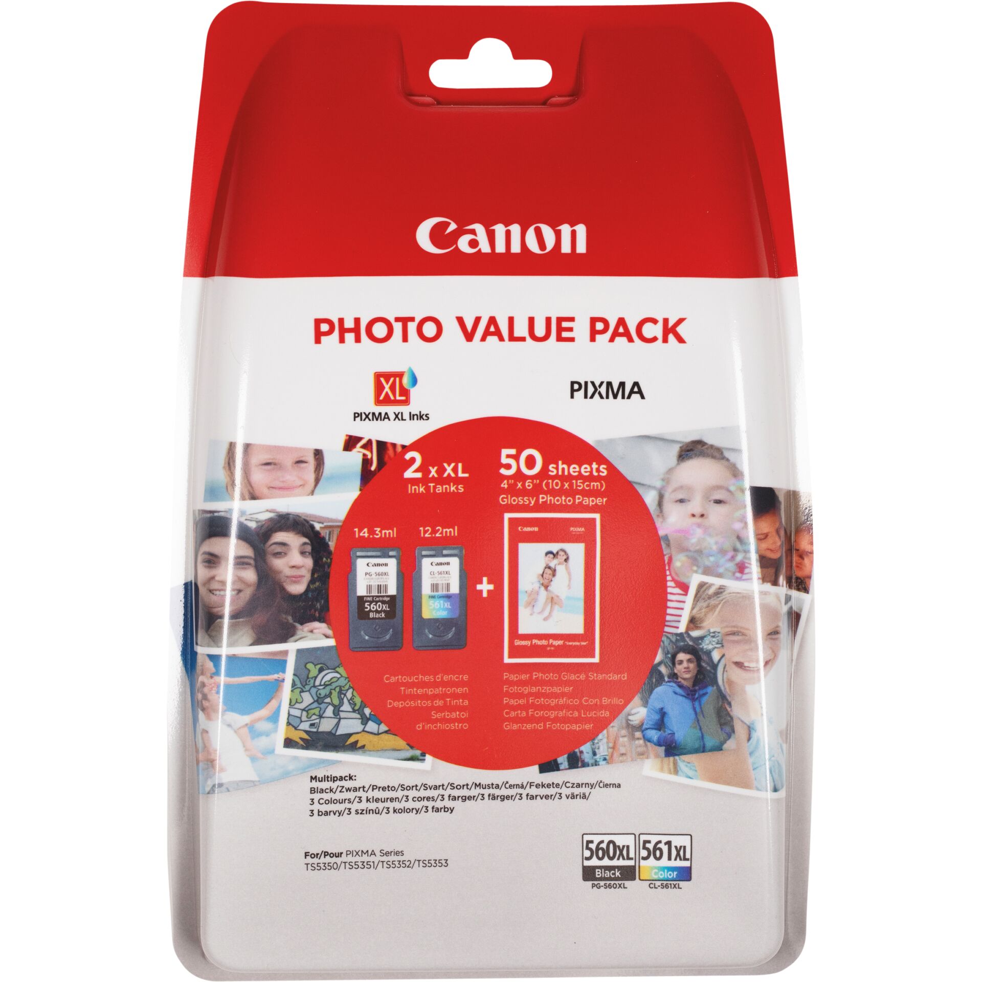 Canon Tinte PG-560XL/CL-561XL schwarz/dreifarbig Photo Value Pack