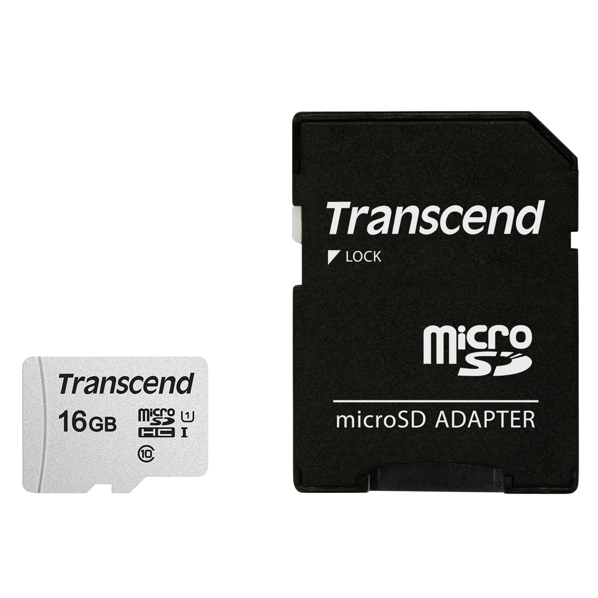 16 GB Transcend 300S microSDHC Kit Speicherkarte, lesen: 95MB/s, schreiben: 45MB/s