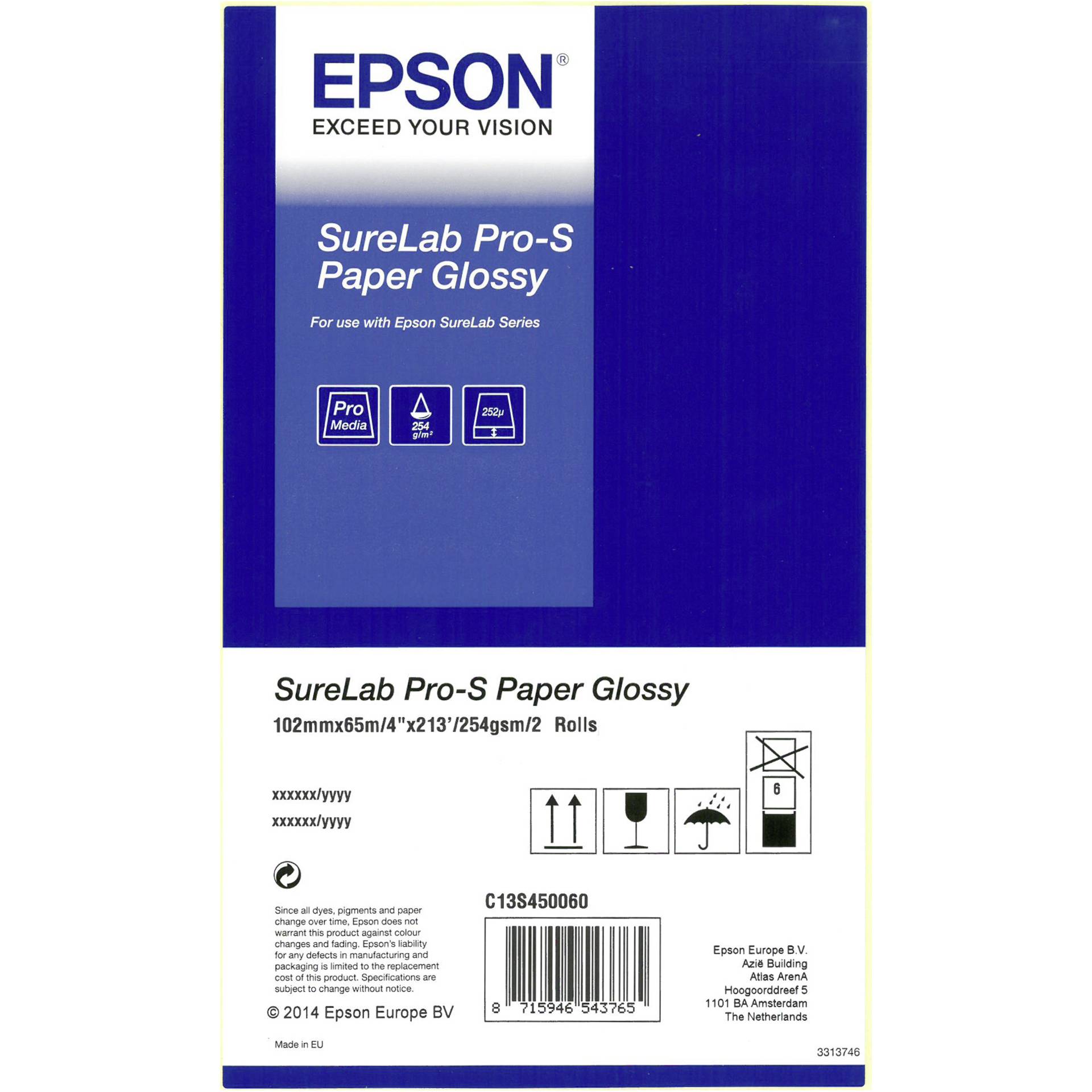 Epson SureLab Pro-S Paper Glossy BP 4x65 2 rolls