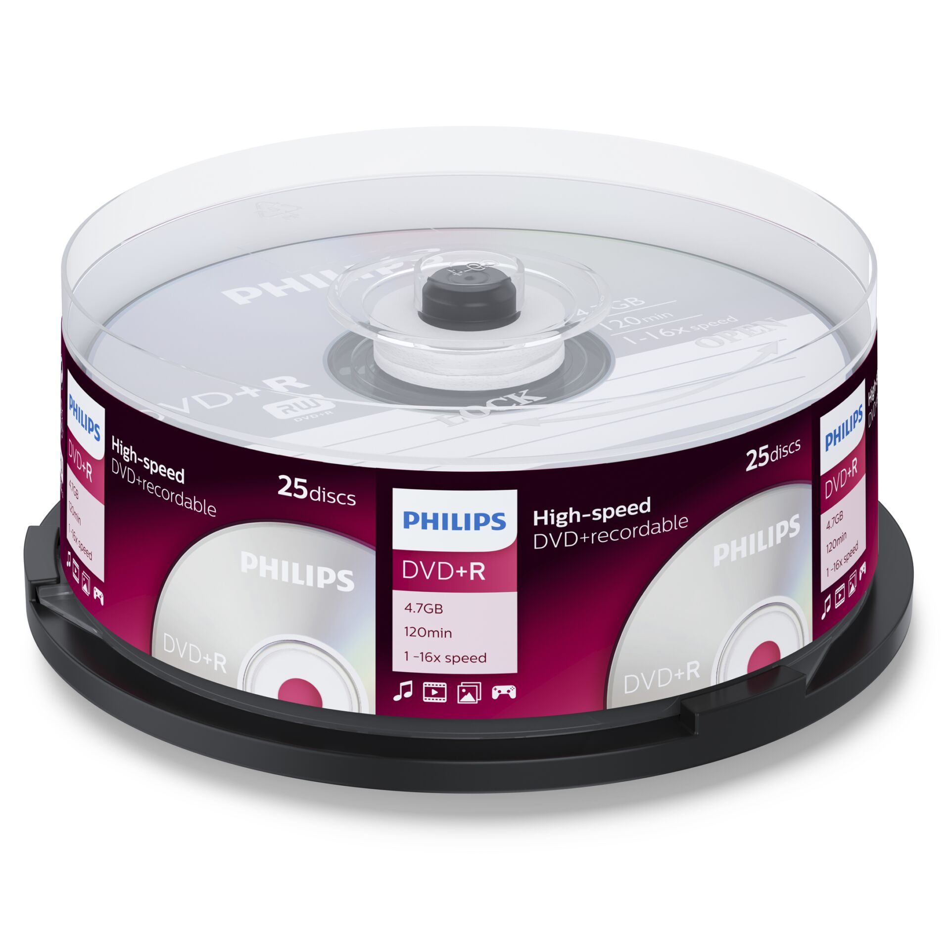 1x25 Philips DVD+R 4,7GB 16x SP