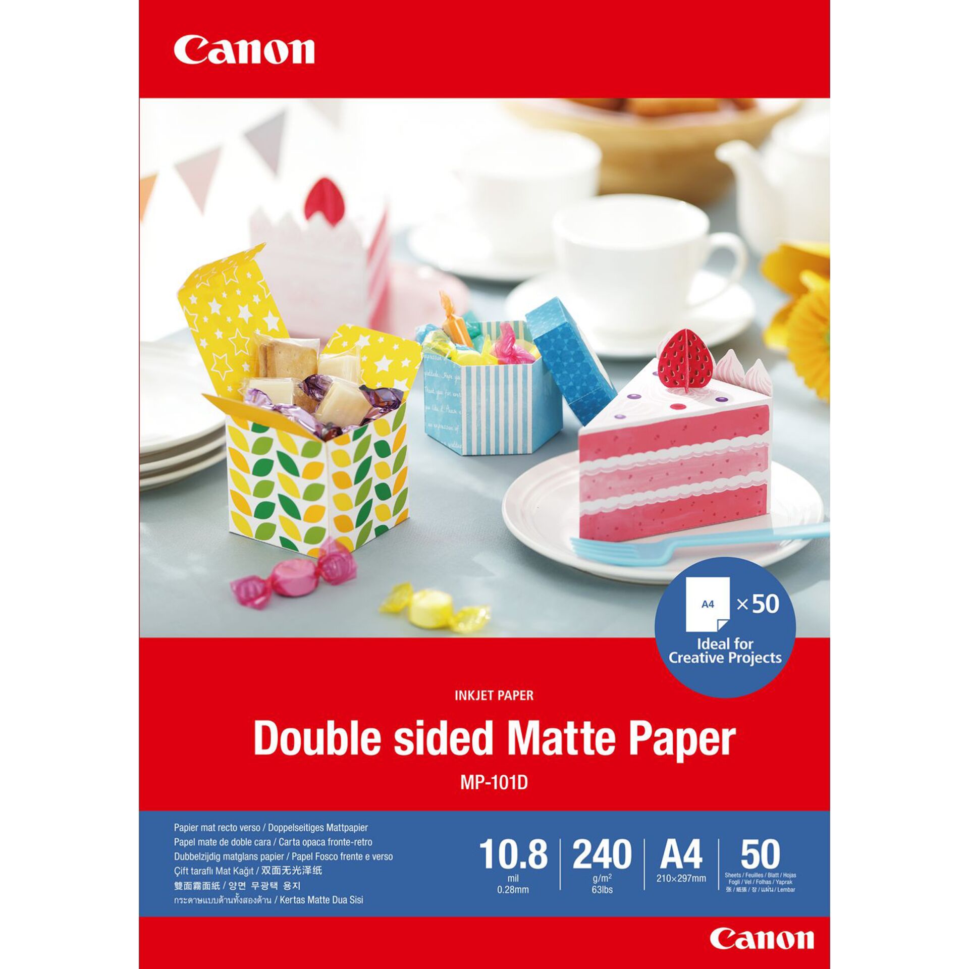 Canon MP-101D Double sided Matte Paper, A4, 50 Blatt