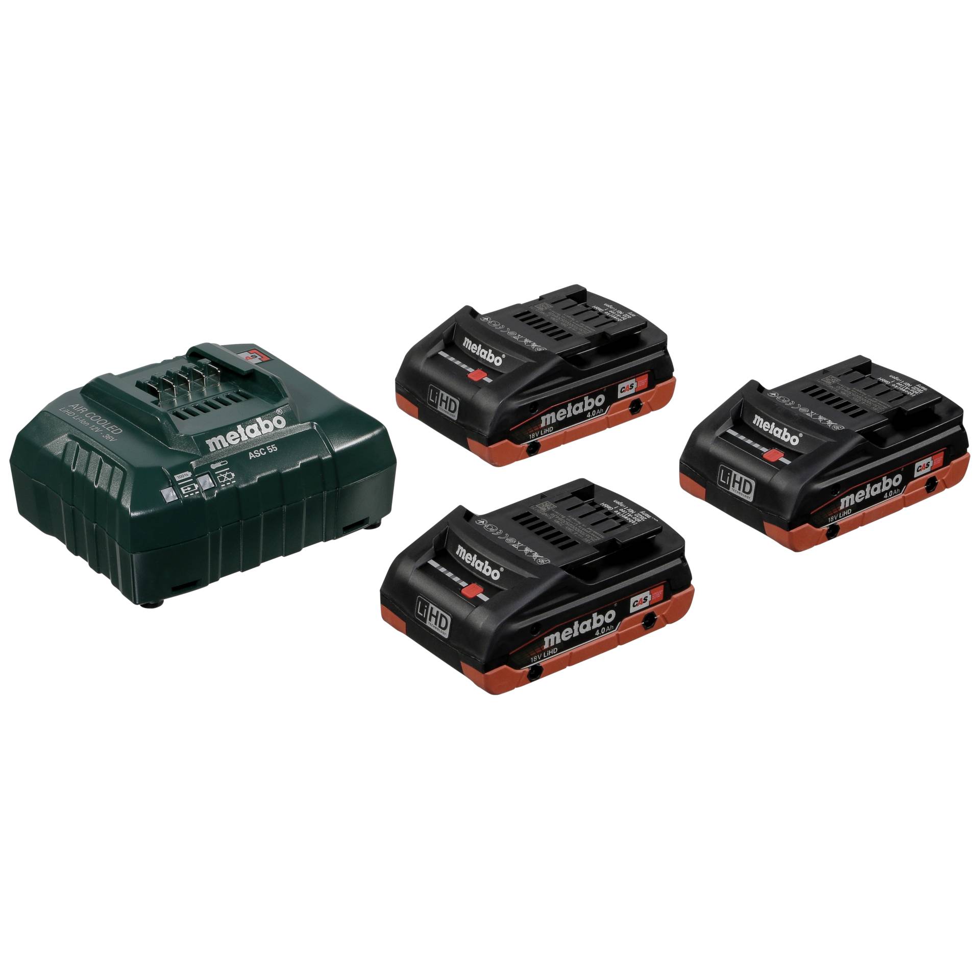 Metabo BASIC SET 3 X LIHD 4.0 AH Batterie- & Ladegerät-Set