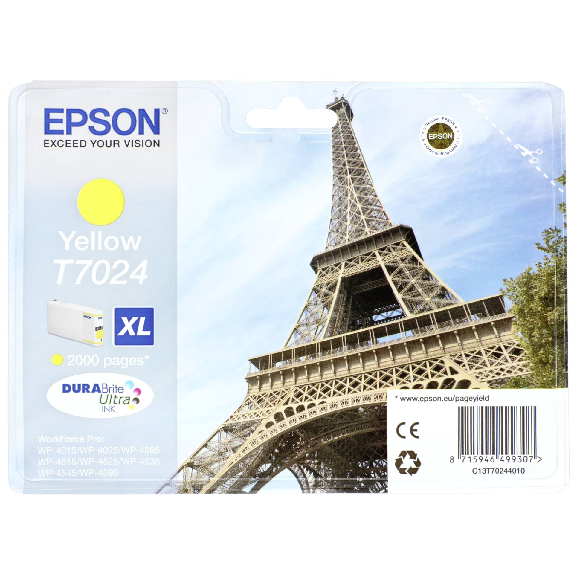 Epson Eiffel Tower Tintenpatrone XL Yellow 2k