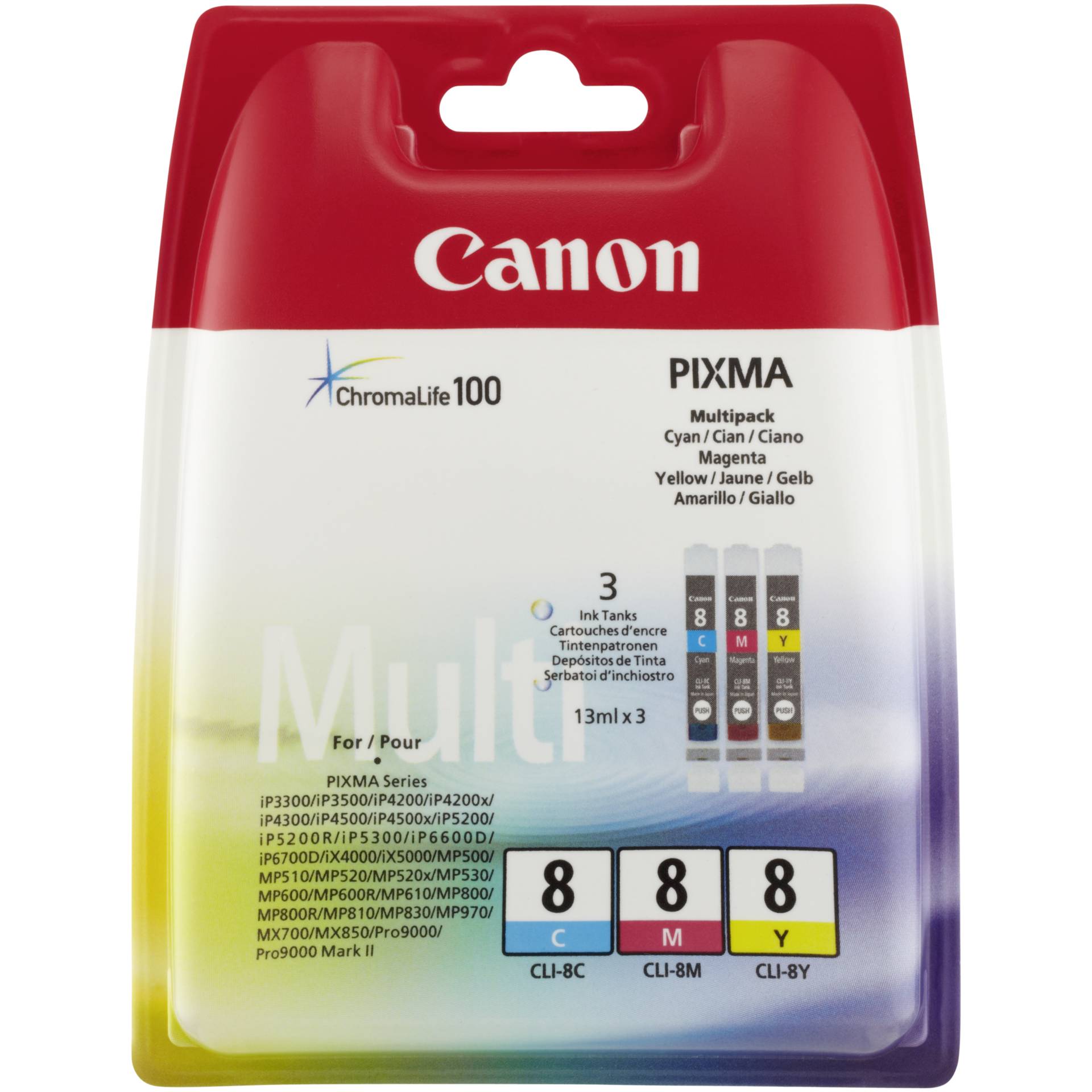 Canon CLI-8 Multipack Color Bundle aus cyan, magenta, gelb