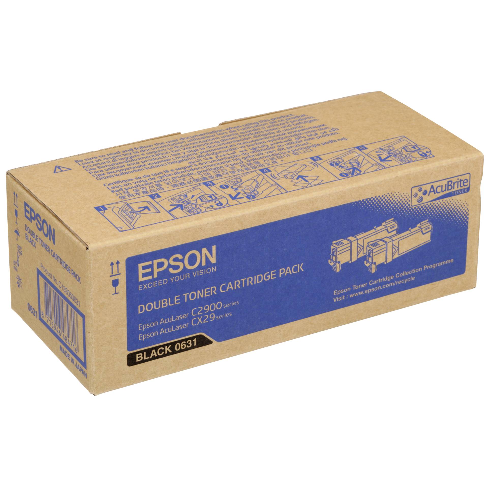 Epson Tonerkassetten-Doppelpack, Black, 3k x 2