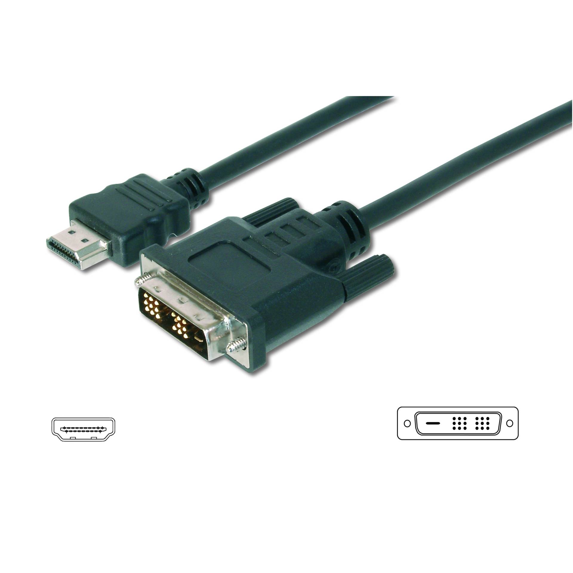 DIGITUS HDMI Adapterkabel Typ A-DVI 3m Full HD