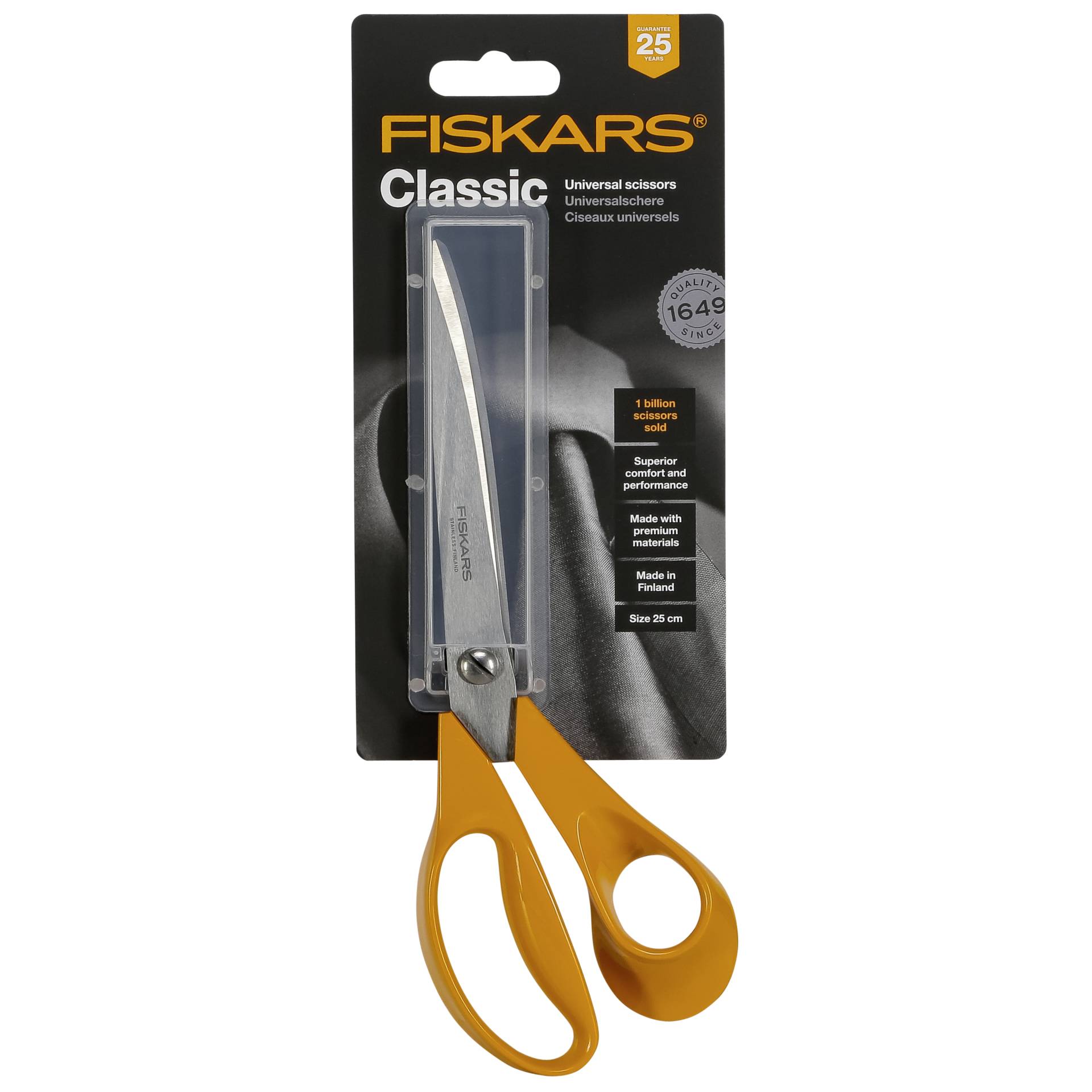 Fiskars Sarto Kunst-& Handwerksscheren Gerader Schnitt Orange, Edelstahl