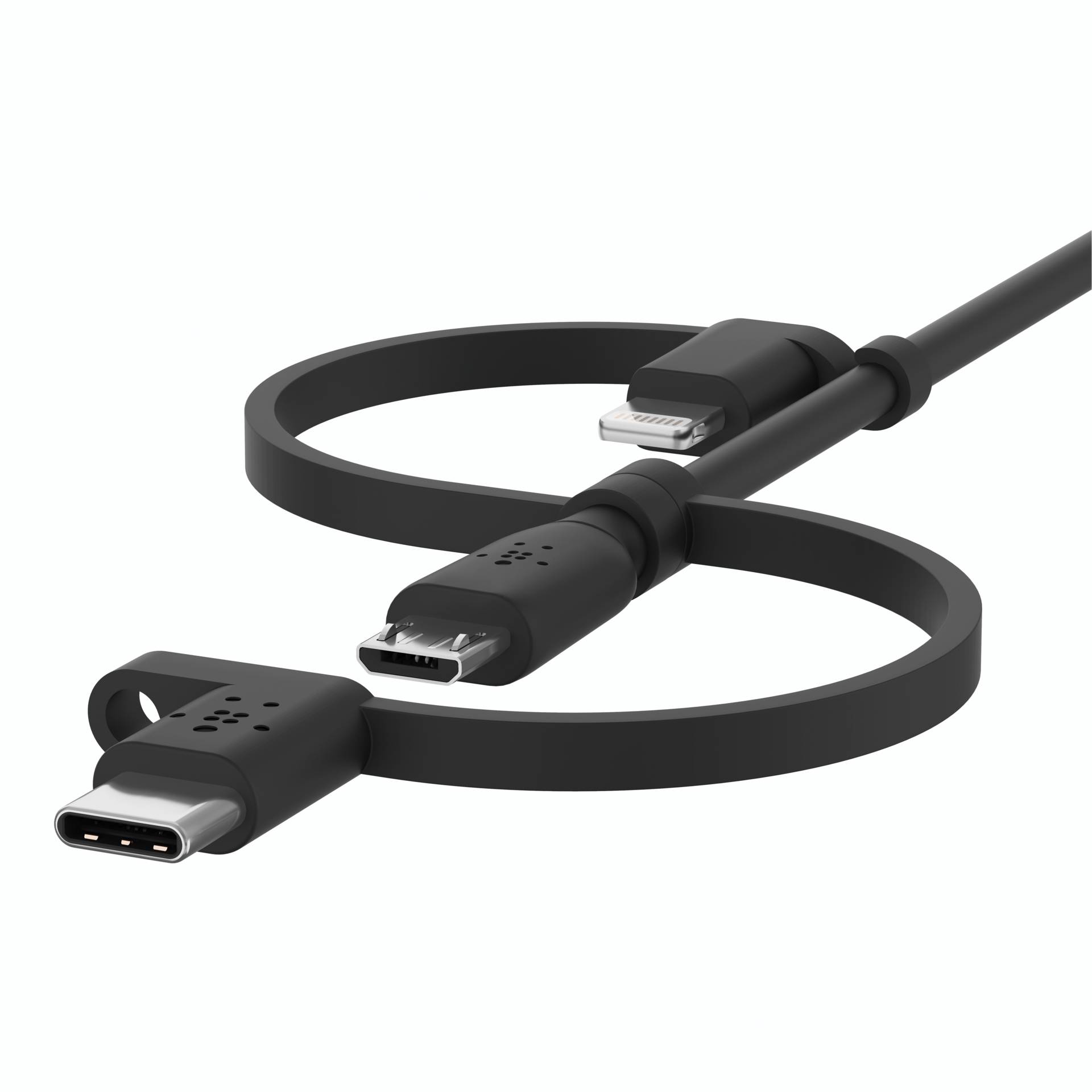 Belkin BOOST CHARGE USB Kabel 1 m USB A USB C/Micro-USB B/Lightning Schwarz