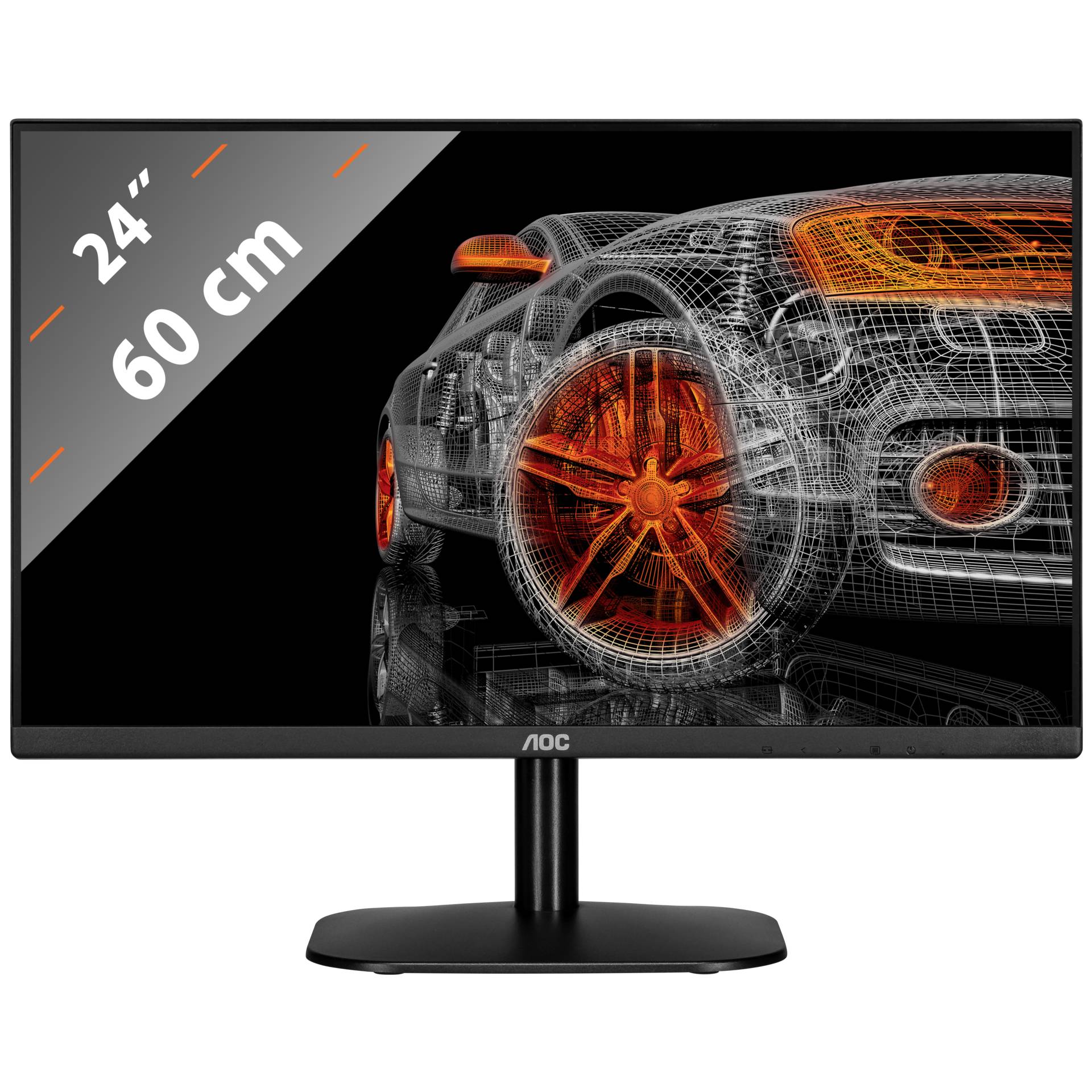 23.8 Zoll AOC 24B2XH, 60.5cm TFT, 7ms (GtG), 16:9, IPS, VGA, HDMI 1.4