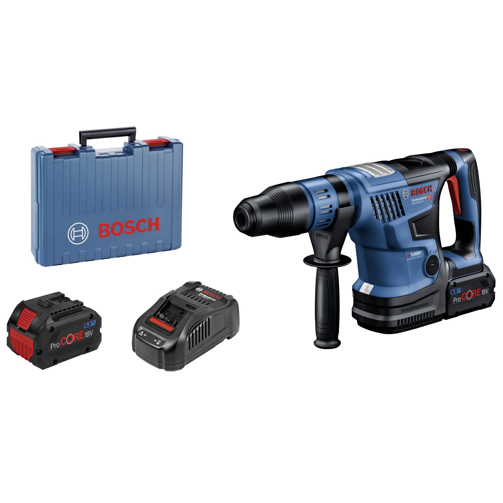 Bosch GBH 18V-36 C Professional 500 RPM SDS Max 5,1 kg Schwarz, Blau