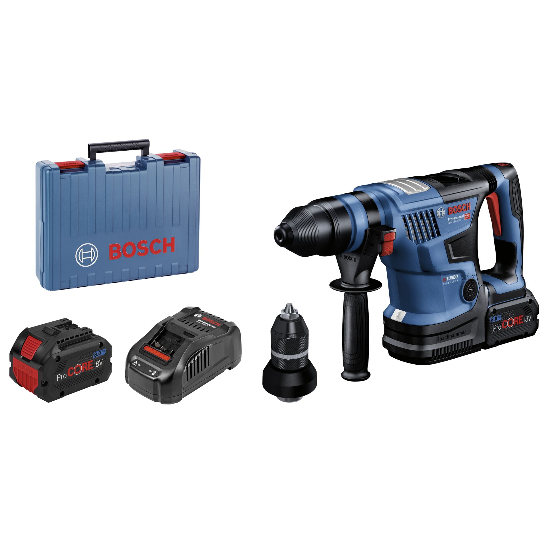 Bosch GBH 18V-34 CF Professional 500 RPM SDS Plus 5,9 kg Schwarz, Blau