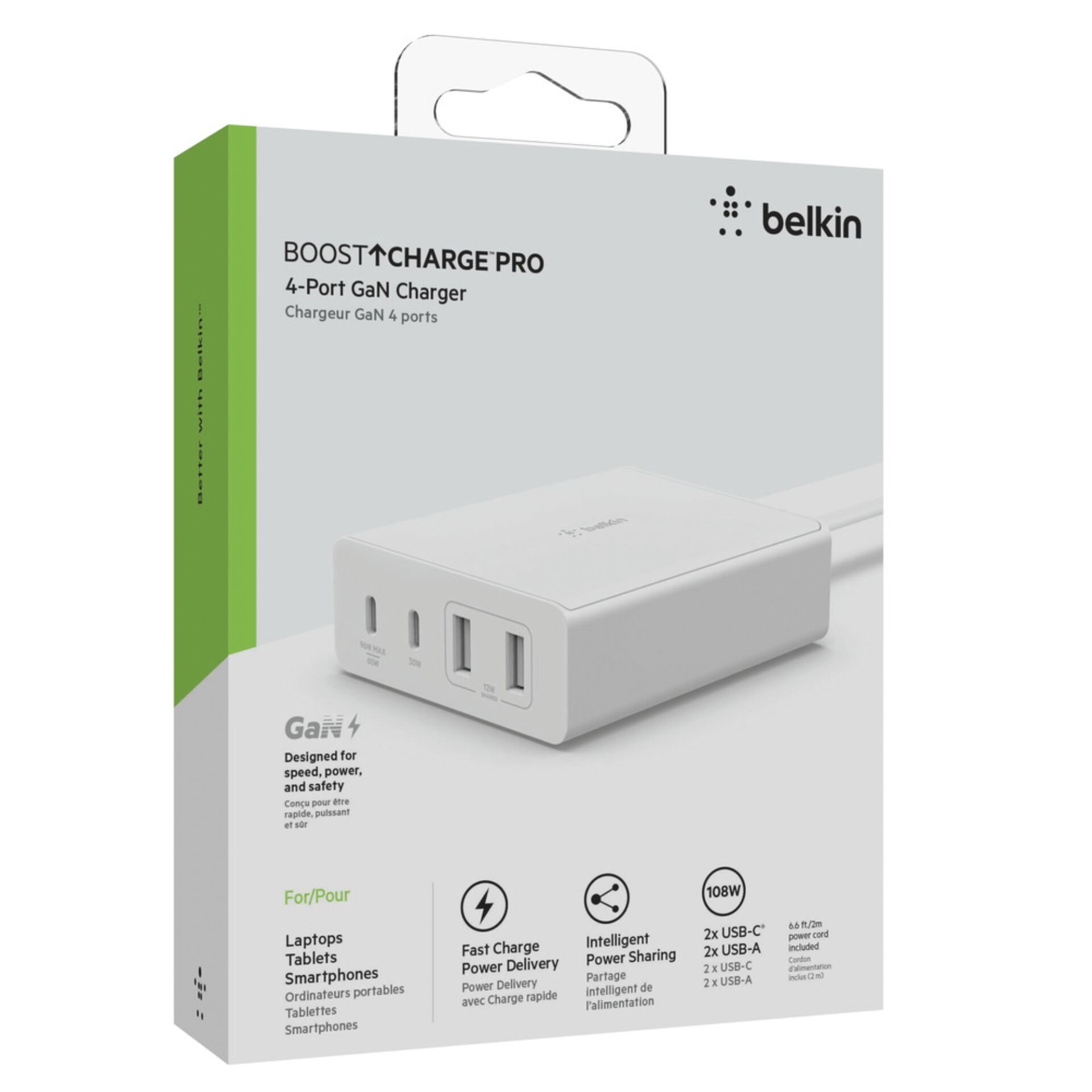 Belkin WCH010VFWH Ladegerät für Mobilgeräte Laptop, Smartphone, Tablets Weiß AC Drinnen