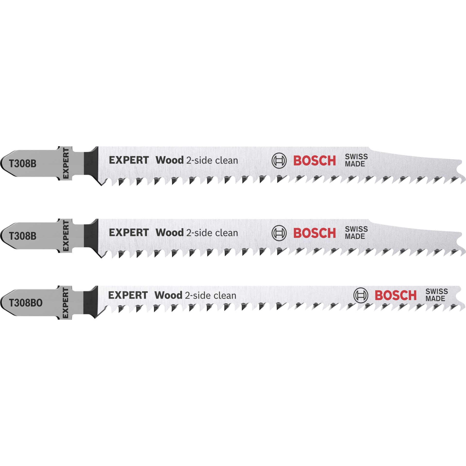 Bosch EXPERT Stichsägeblätter 3Stk Set Wood 2-side clean