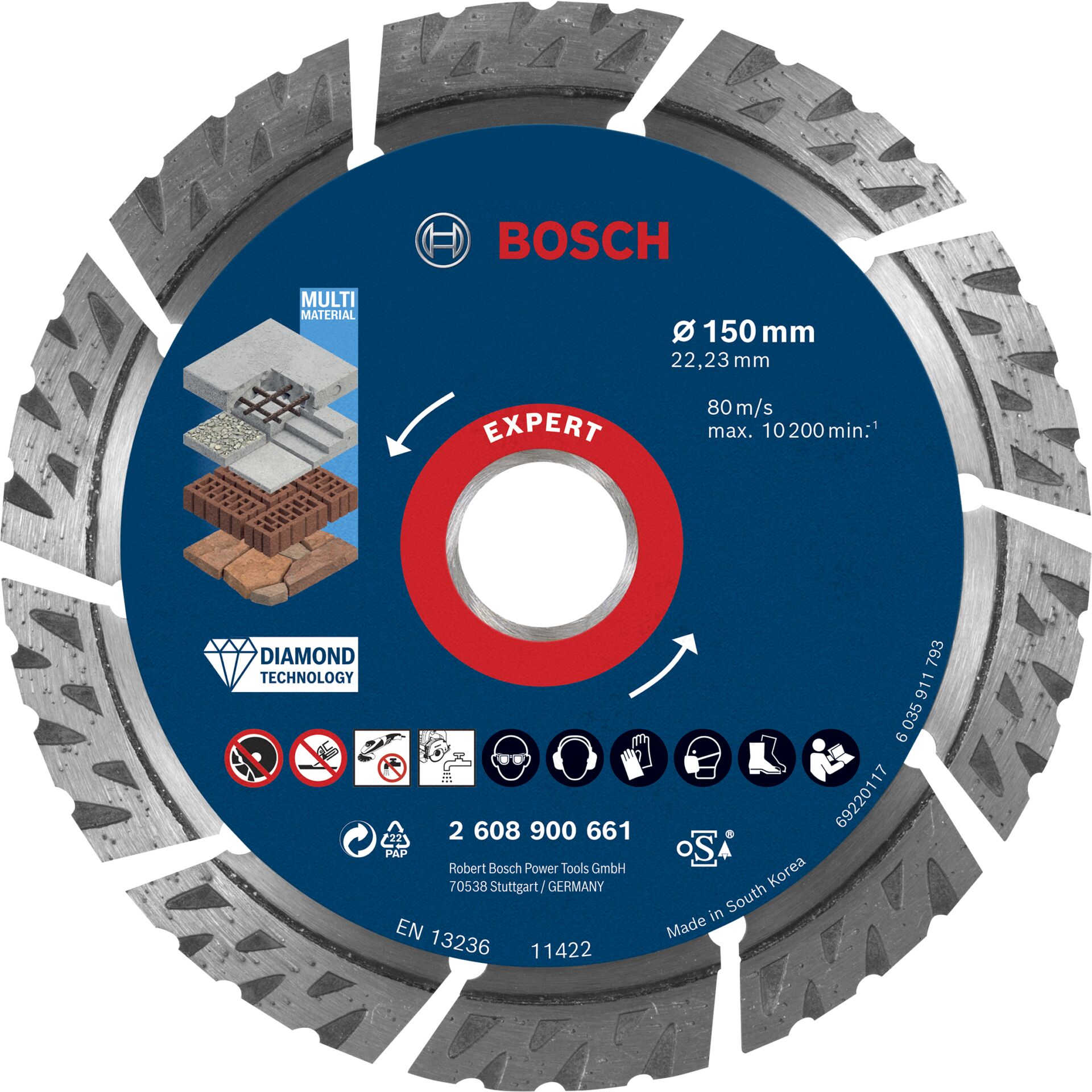 Bosch EXPERT Multi Material Diamant 150x22.23x2.4x12