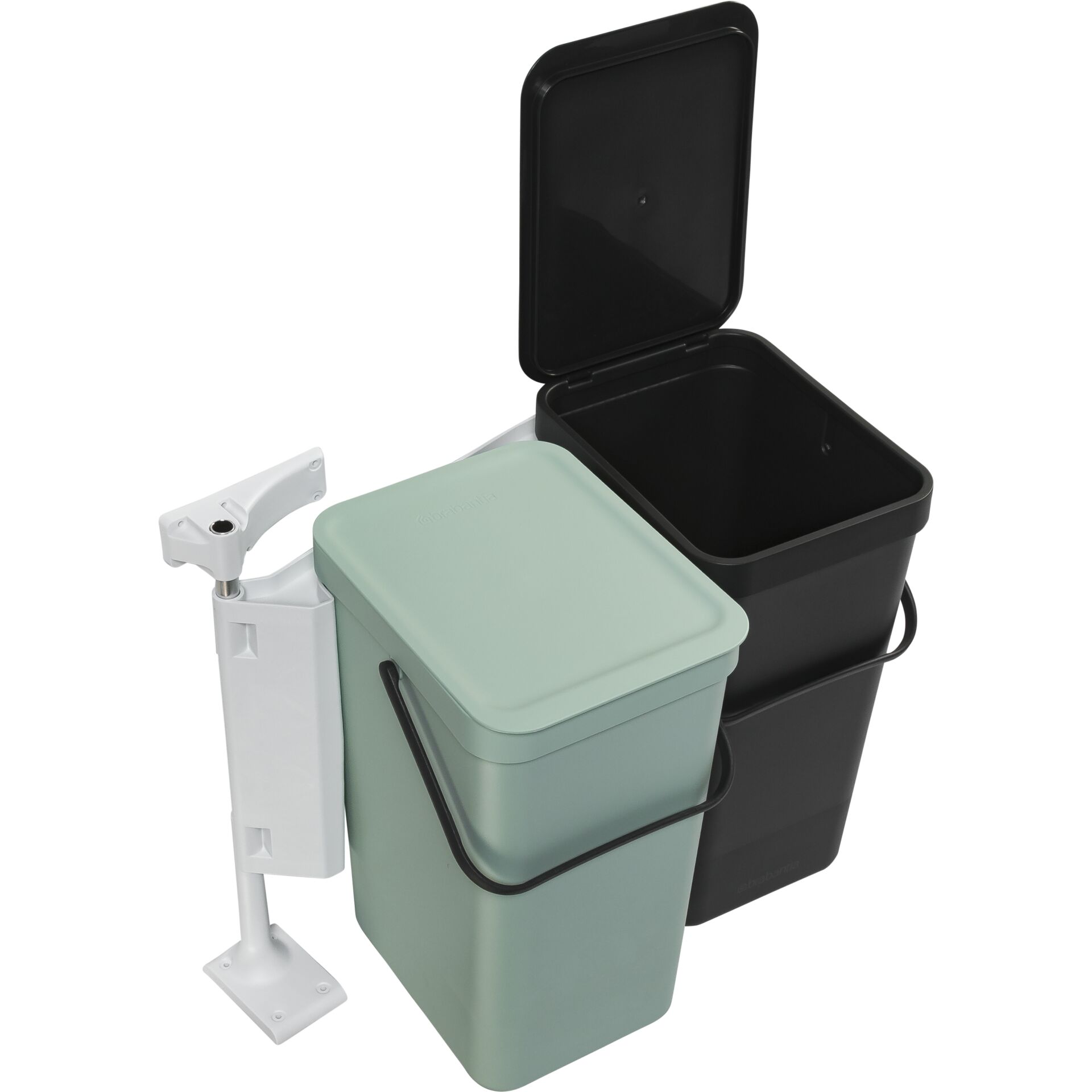 Brabantia Sort & Go Abfallbehäl. 2 x 16 L Dark Grey & Jade Green