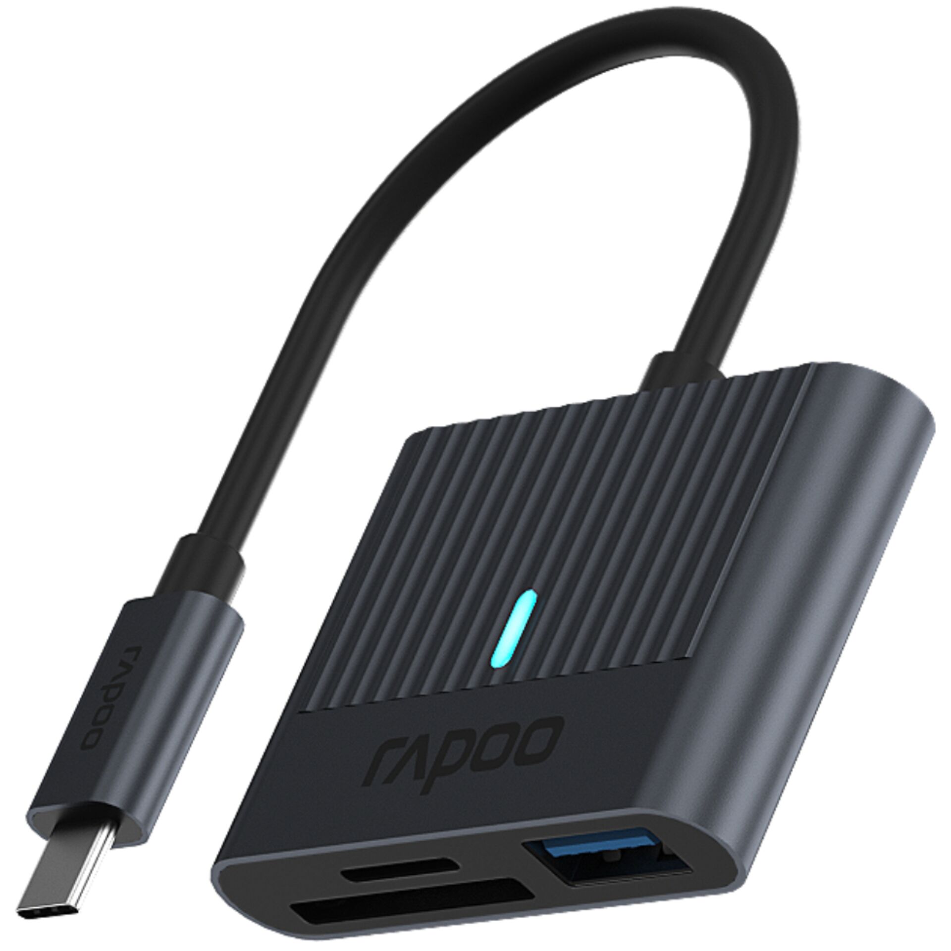 Rapoo USB-C Kartenleser grau