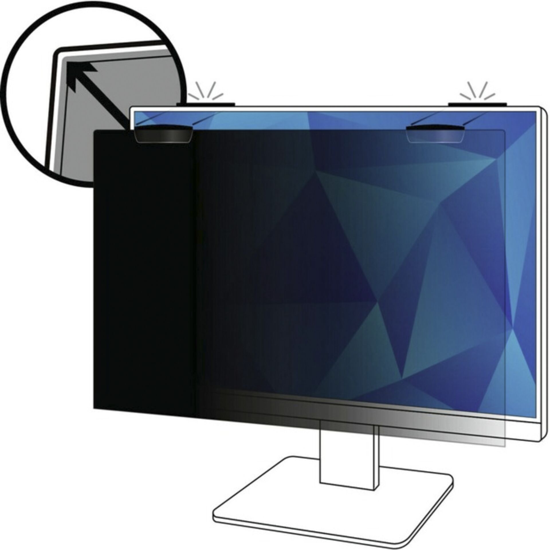 3M Blickschutzfilter für 23.8in Vollbild-Monitor mit COMPLY Magnetbefestigungssystem, 16:9, PF238W9EM