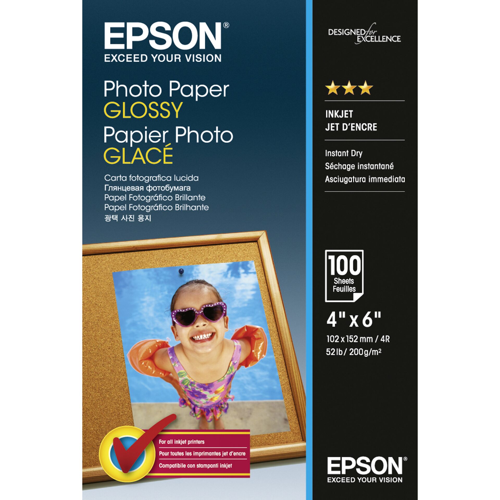 Epson Photo Paper Glossy - 10x15cm - 100 Blätter