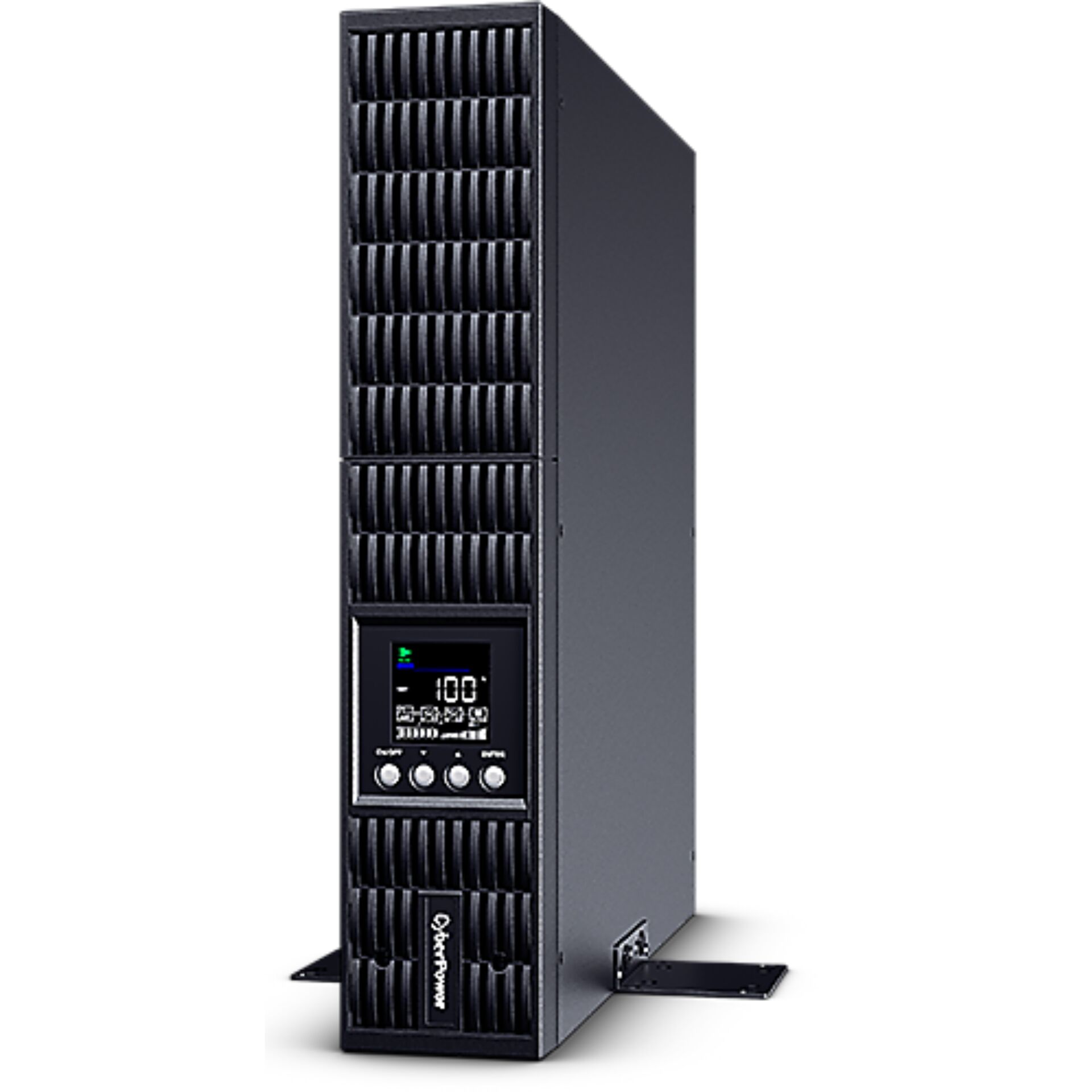 CyberPower OLS1500ERT2UA Doppelwandler Online USV 1500VA/1350W Tower/Rack 2U, ECO Mode, LCD, USB, Expansion Port für opt. Netzwerkkarten, Anschluss f. opt. Batterieerweiterung inkl. 19 Railkit