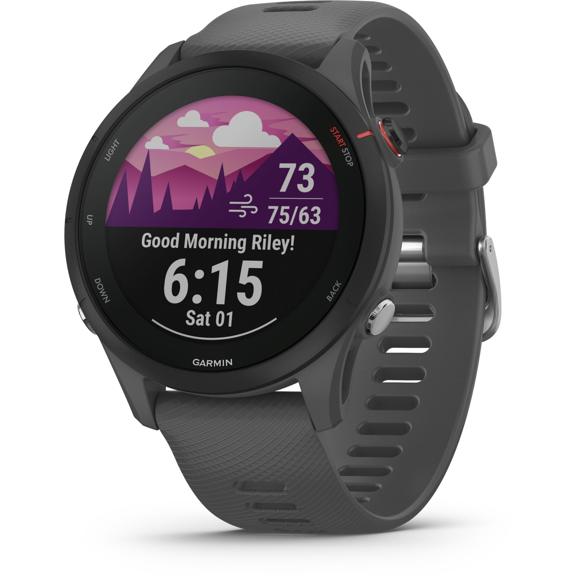 Garmin Forerunner 255 3,3 cm (1.3) MIP 46 mm Digital 260 x 260 Pixel Grau WLAN GPS