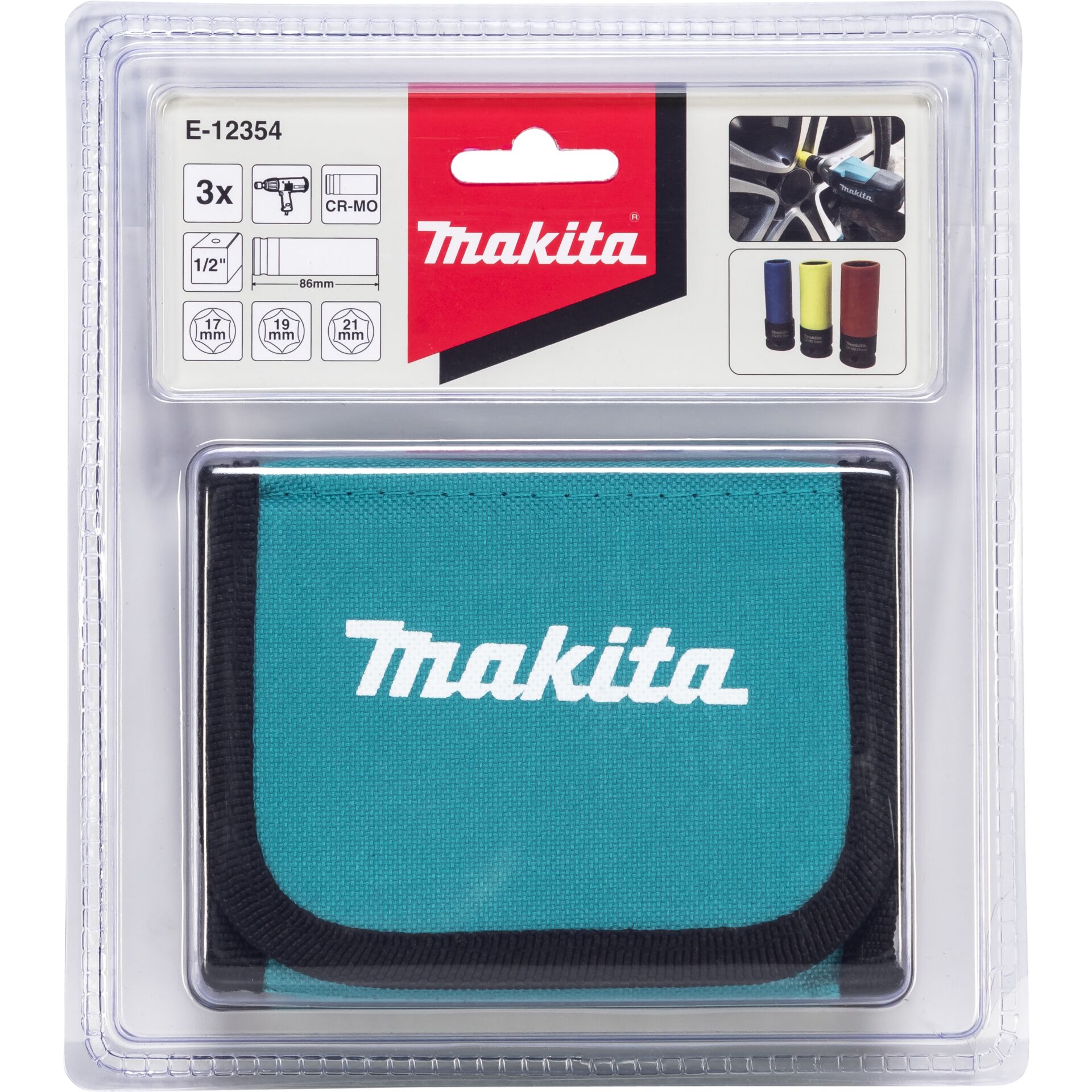 Makita E-12354 Steckschlüssel-Set 3-tlg. 1/2 