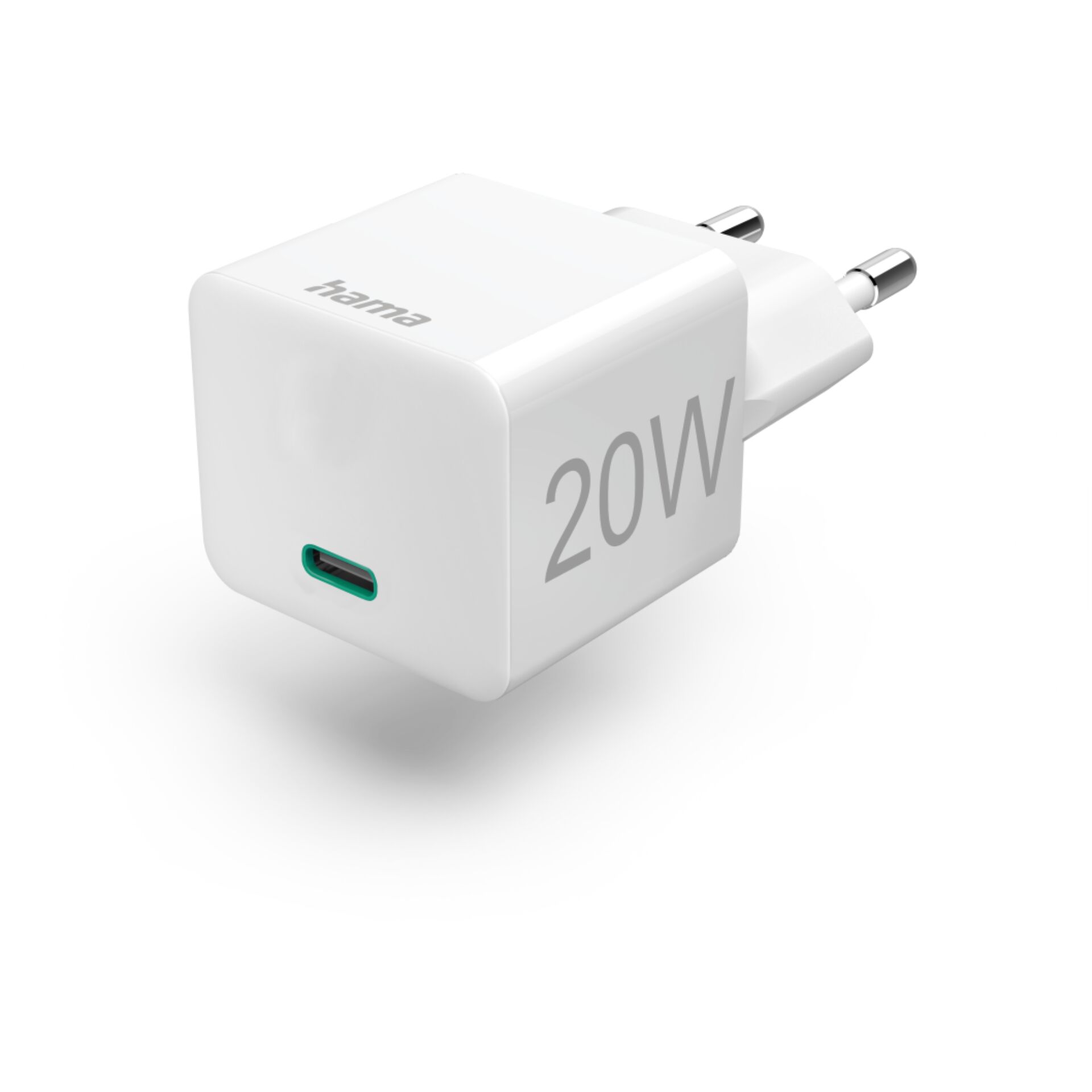 Hama Schnellladegerät USB-C 20W PD/Qualcomm, weiß         201650