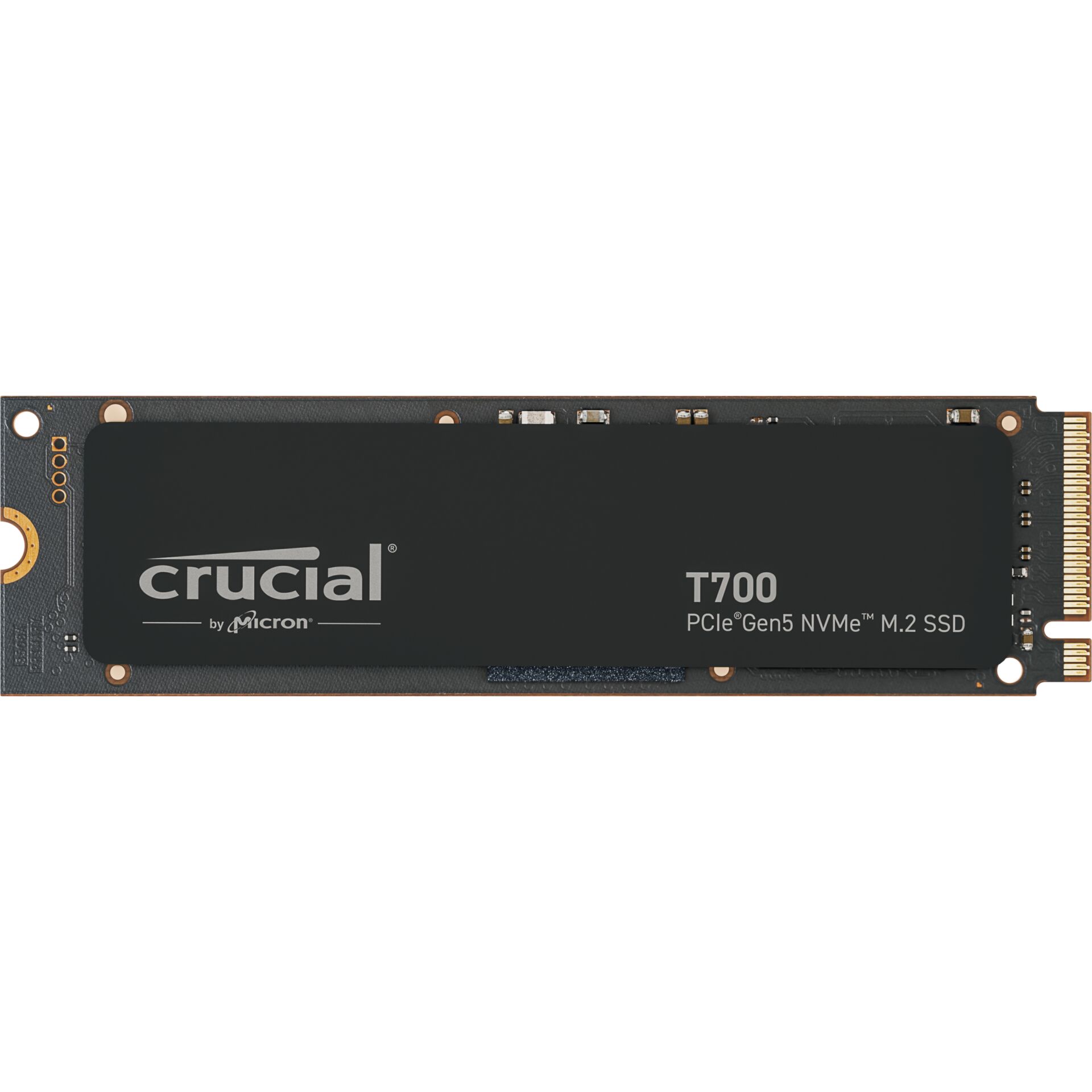 1.0 TB SSD Crucial T700 SSD, M.2/M-Key (PCIe 5.0 x4), lesen: 11700MB/s, schreiben: 9500MB/s SLC-Cached, TBW: 600TB