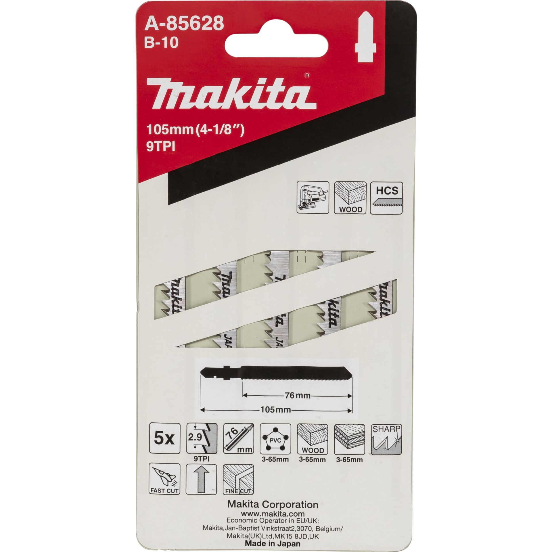 Makita A-85628 Stichsägeblatt B-10