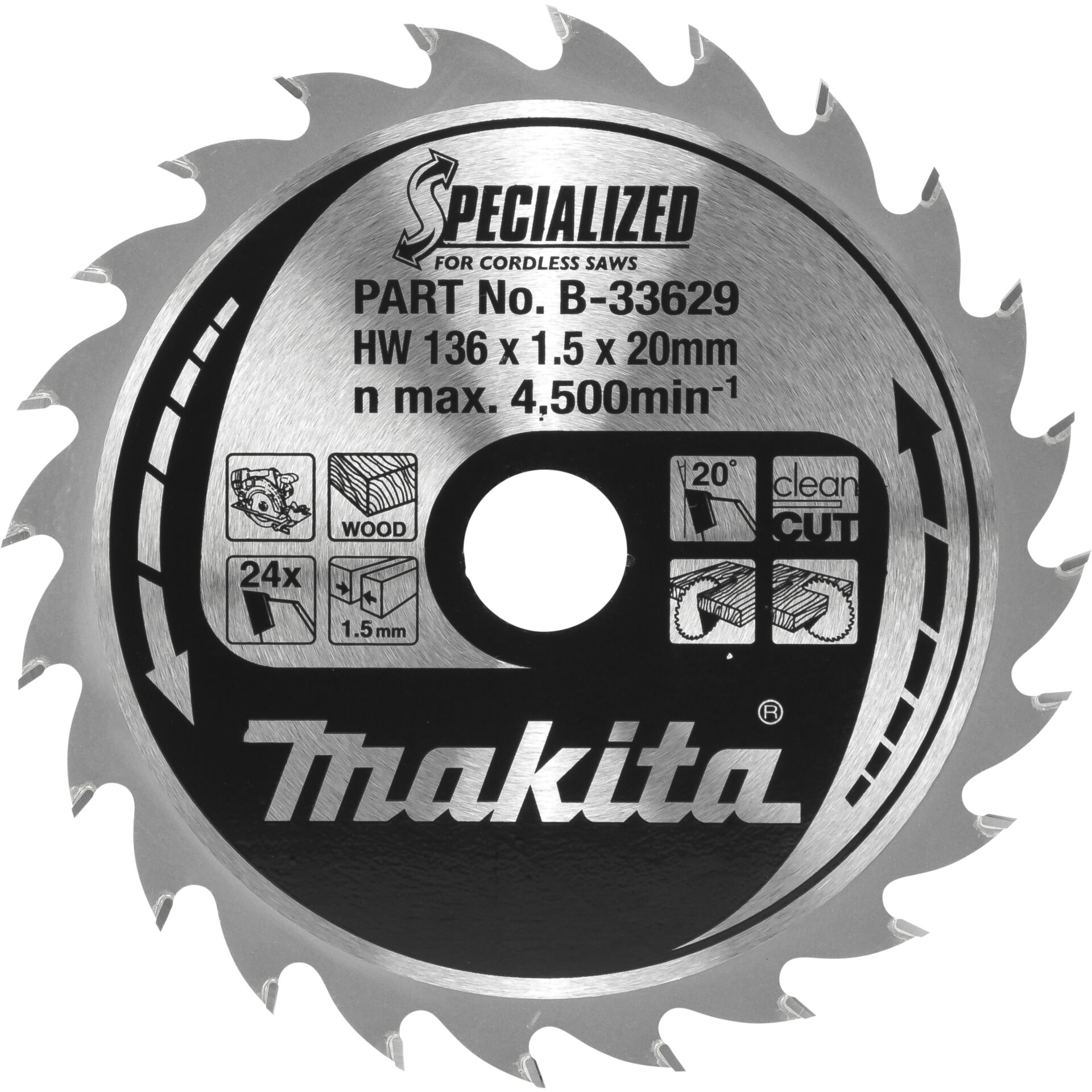 Makita B-33629 SPECIALIZED Sägeb.136x20x24Z