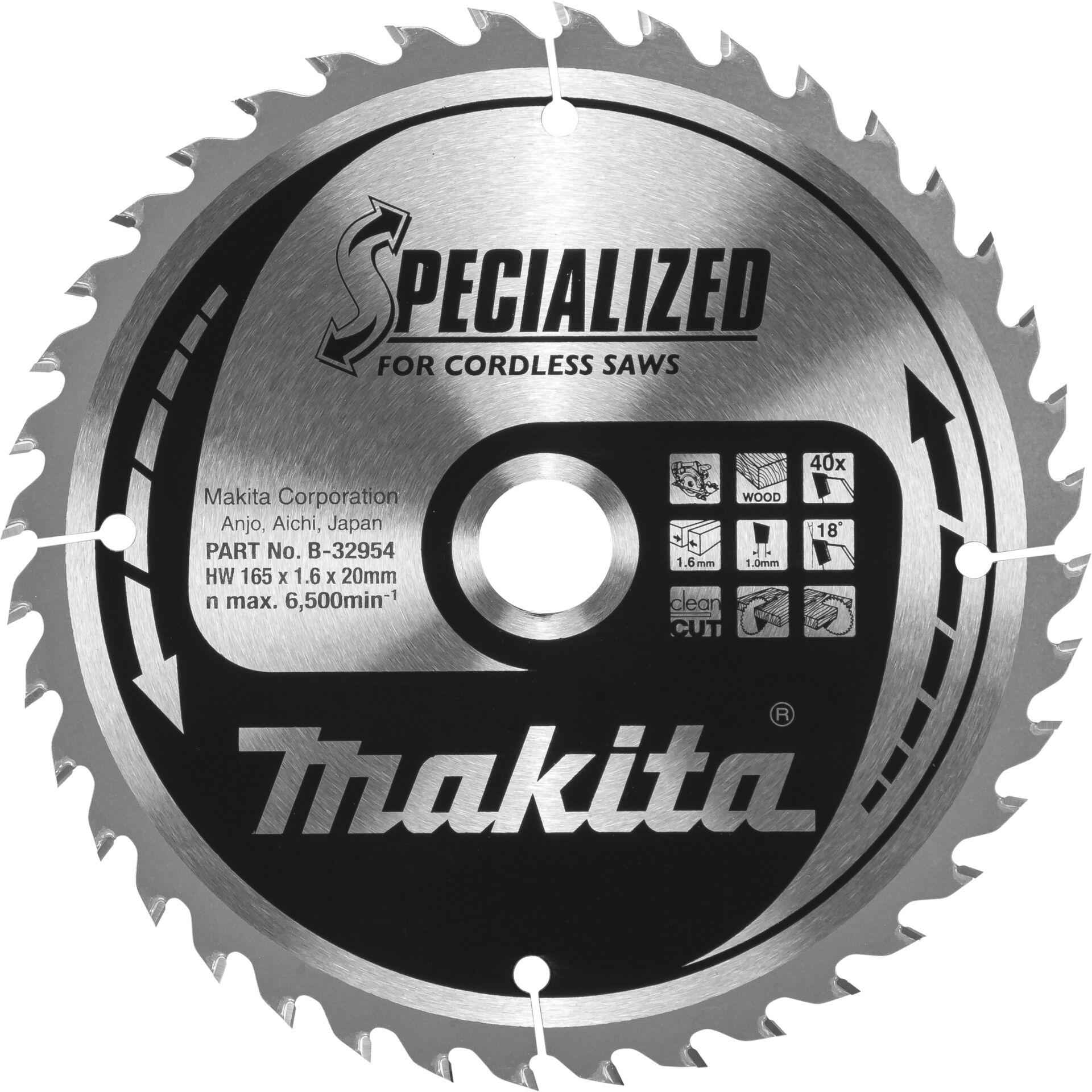 Makita B-32954 SPECIALIZED Sägeb.165x20x40Z