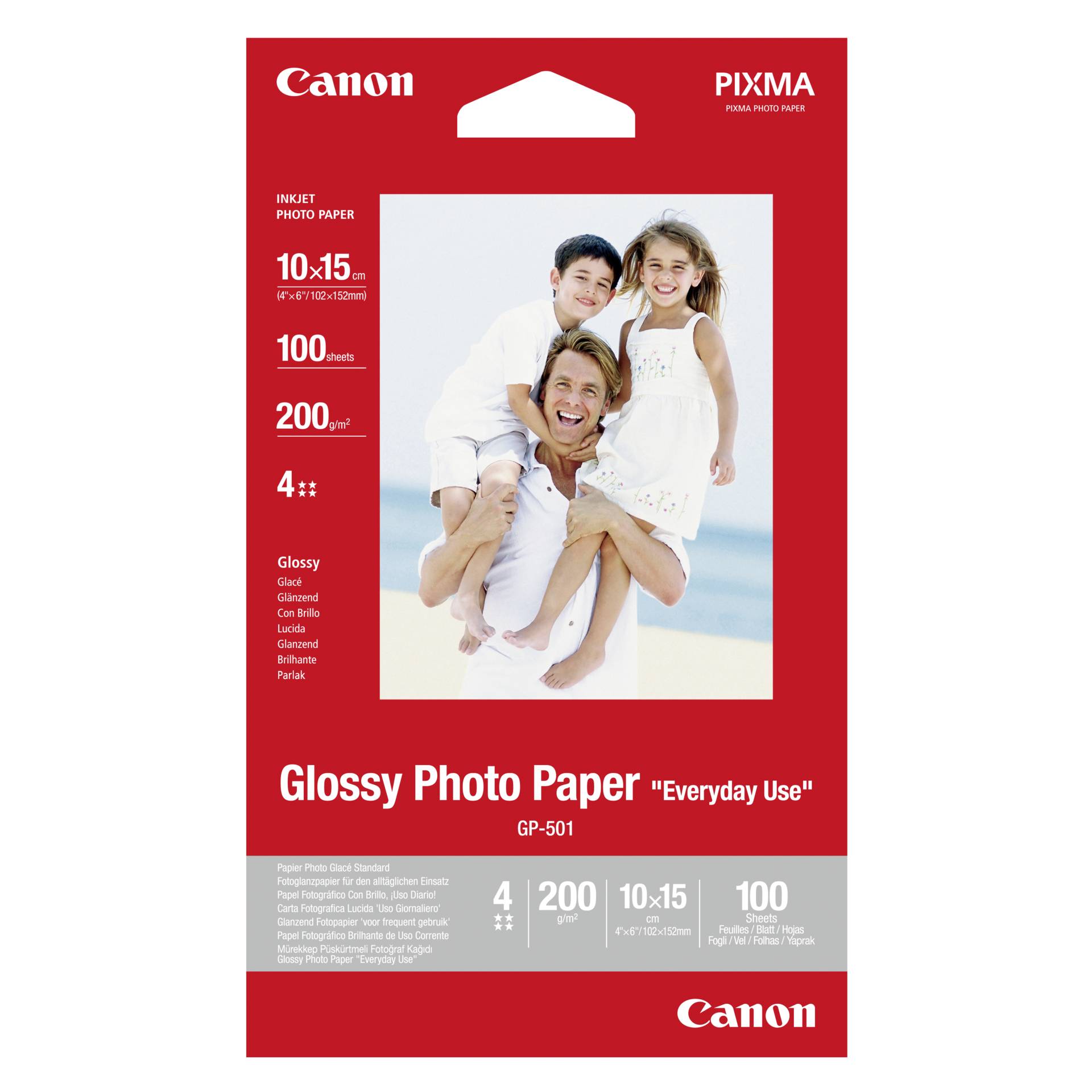 Canon GP-501 glänzendes Fotopapier 10x15 cm - 100 Blatt