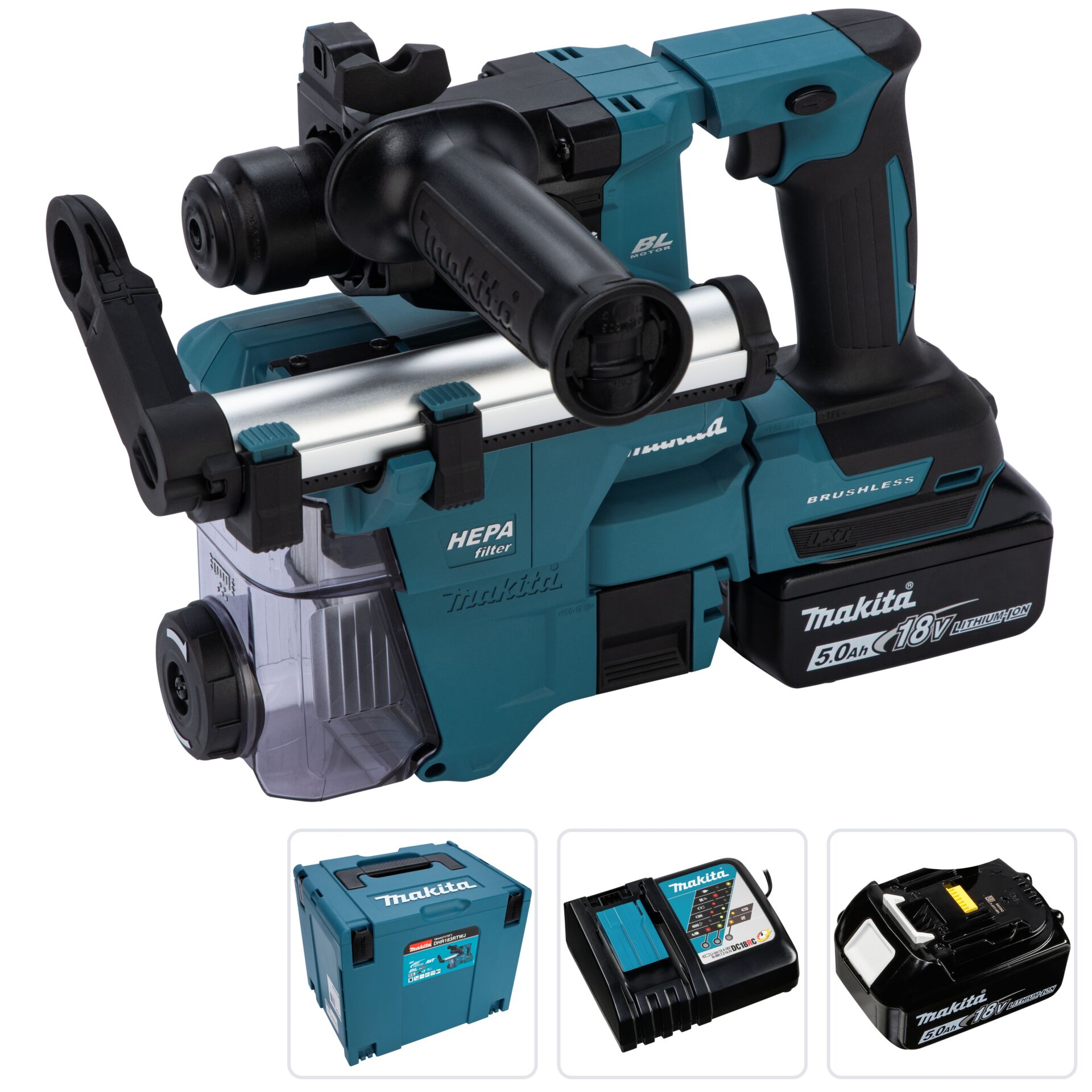 Makita DHR183RTWJ Akku-Kombihammer