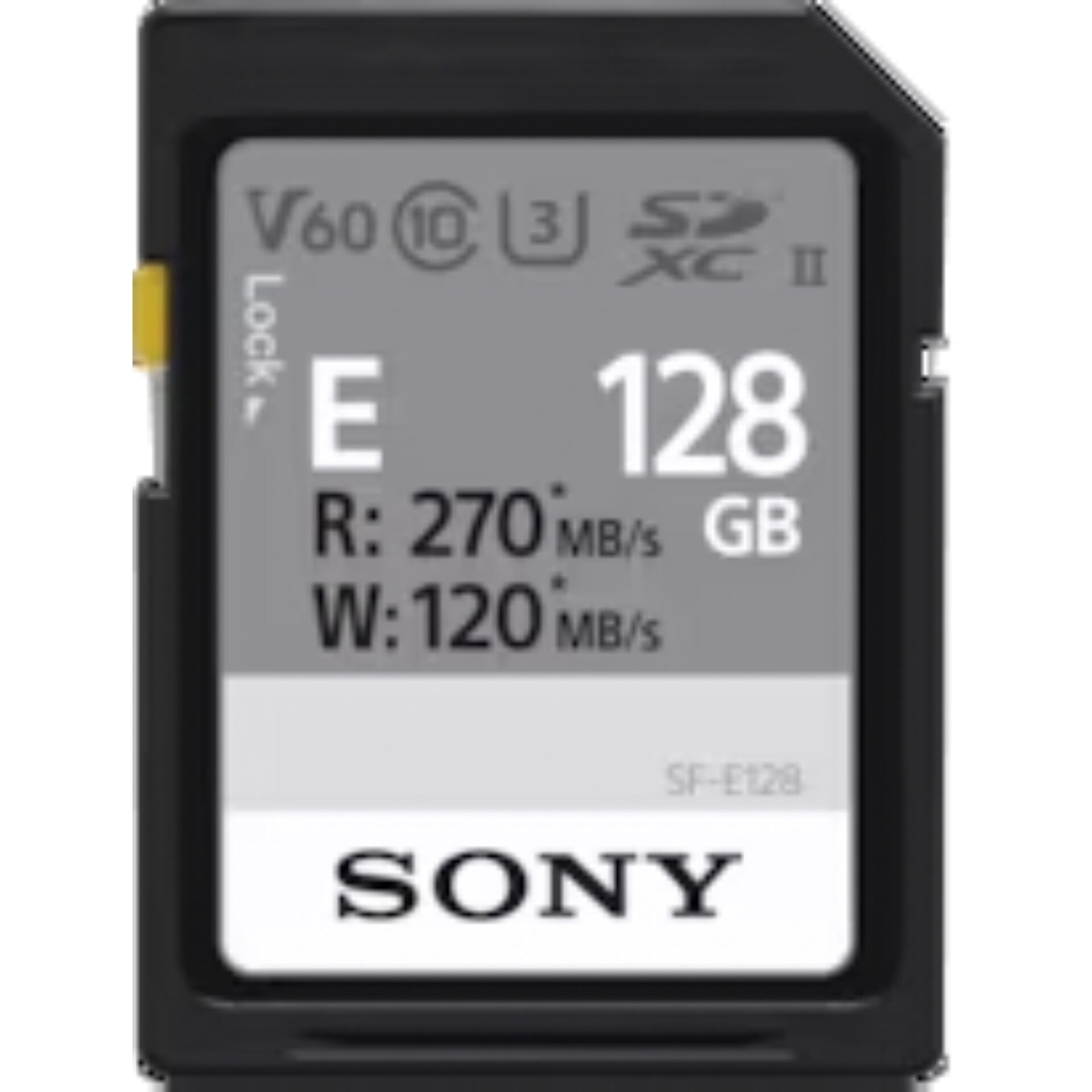 128 GB Sony SF-E Series SDXC Speicherkarte, lesen: 270MB/s, schreiben: 120MB/s