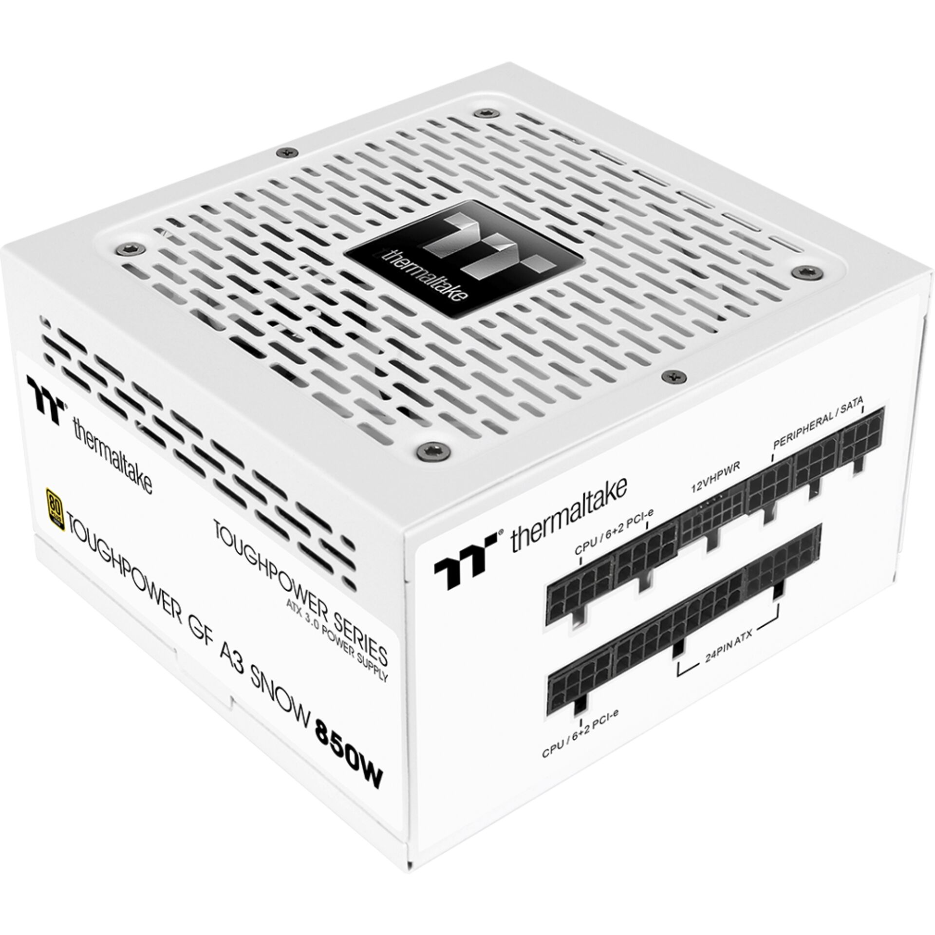 850W Thermaltake ToughPower GF A3 Snow ATX 3.0 Netzteil 80 PLUS Gold (Herstellerangaben)