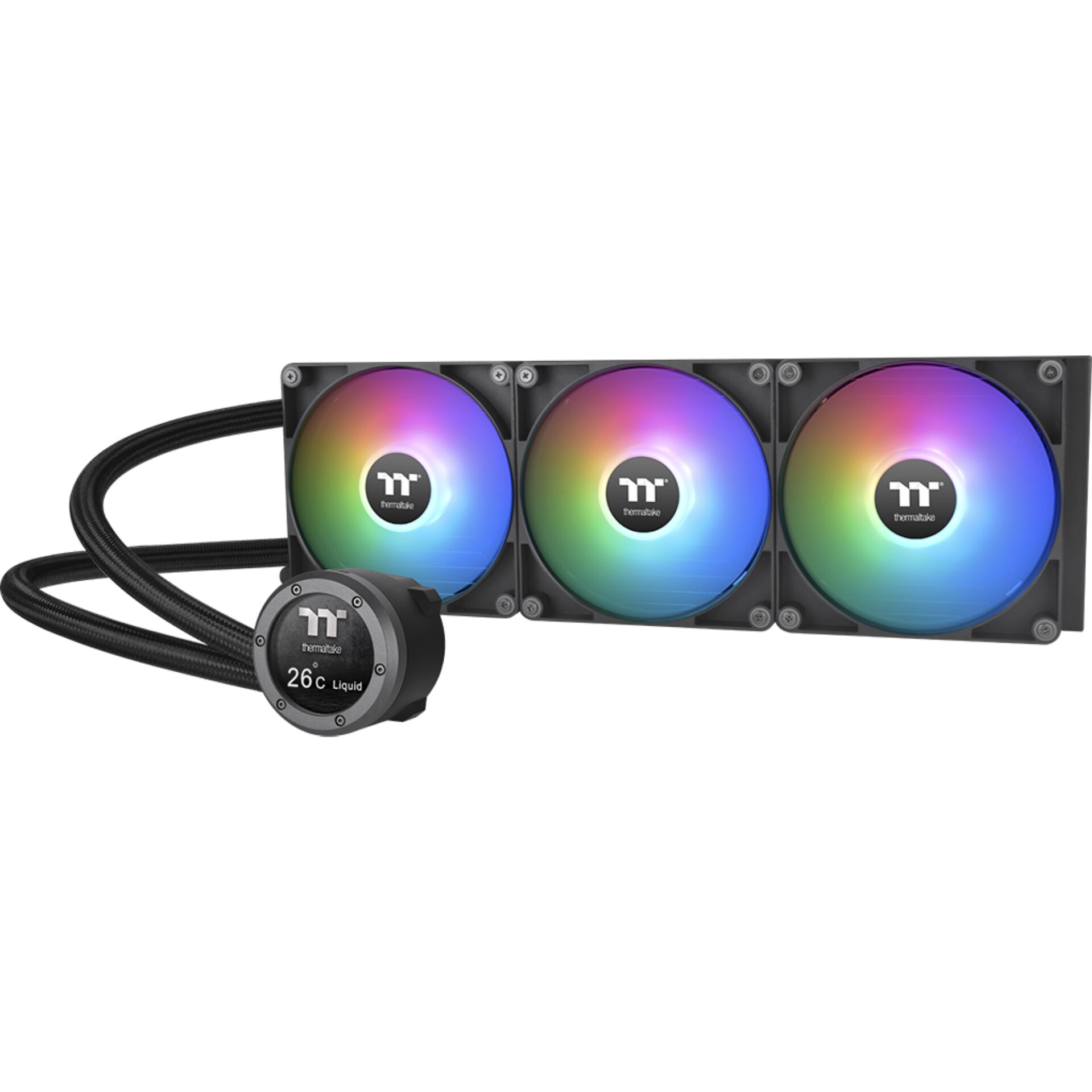 Thermaltake TH420 V2 Ultra ARGB Sync CPU-Lüfter, 3x 140x140mm, 500-1800rpm, 143.26m³/h, 84.31 CFM, 34.7dB(A), 3.