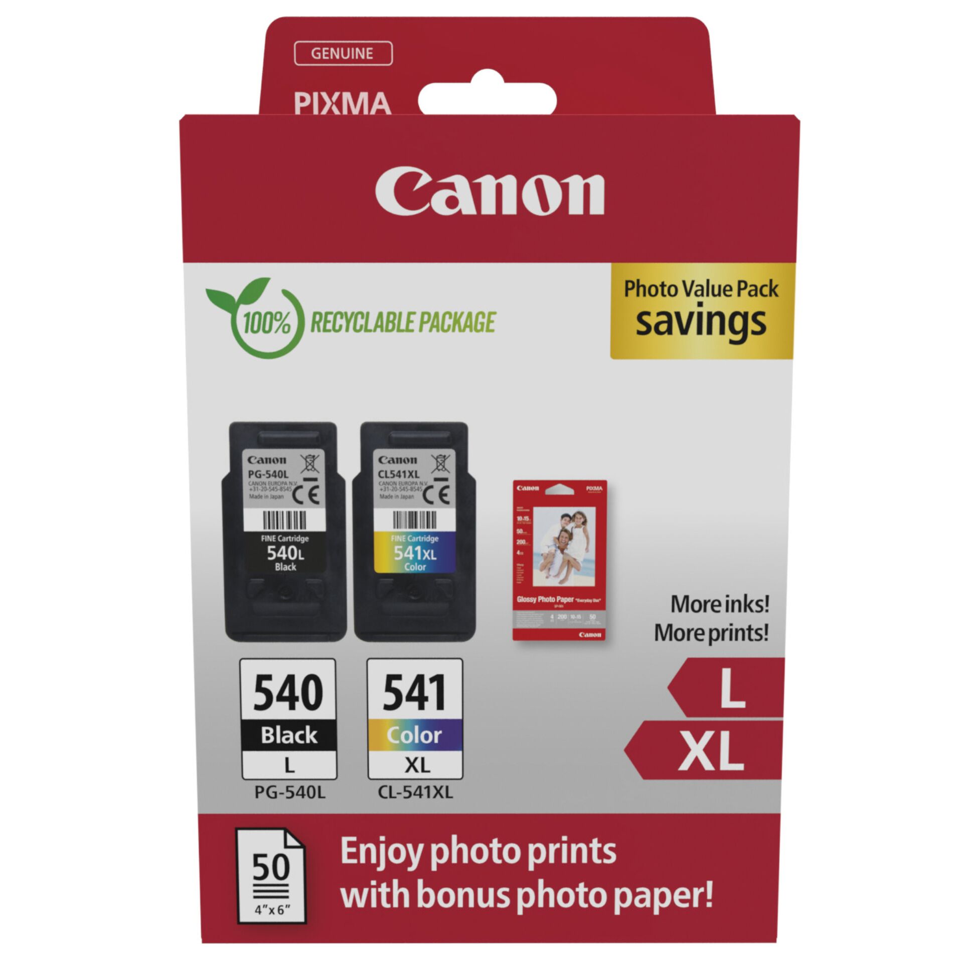 Canon PG540L/CL541XL Photo Value Pack