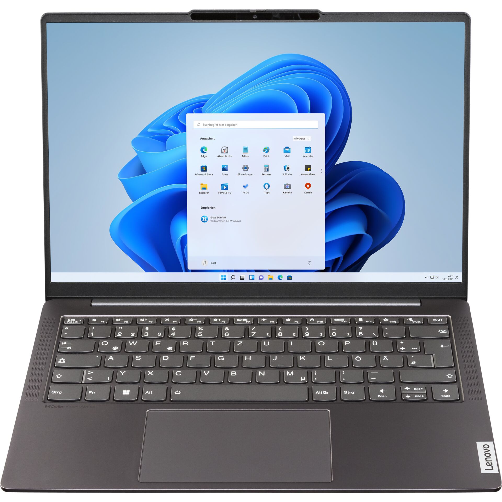 Lenovo Yoga Slim 6 Notebook, grau, 14  Zoll, i5-1240P, 4C+8c/16T, 16GB RAM, 512 GB SSD, Win 11 Home