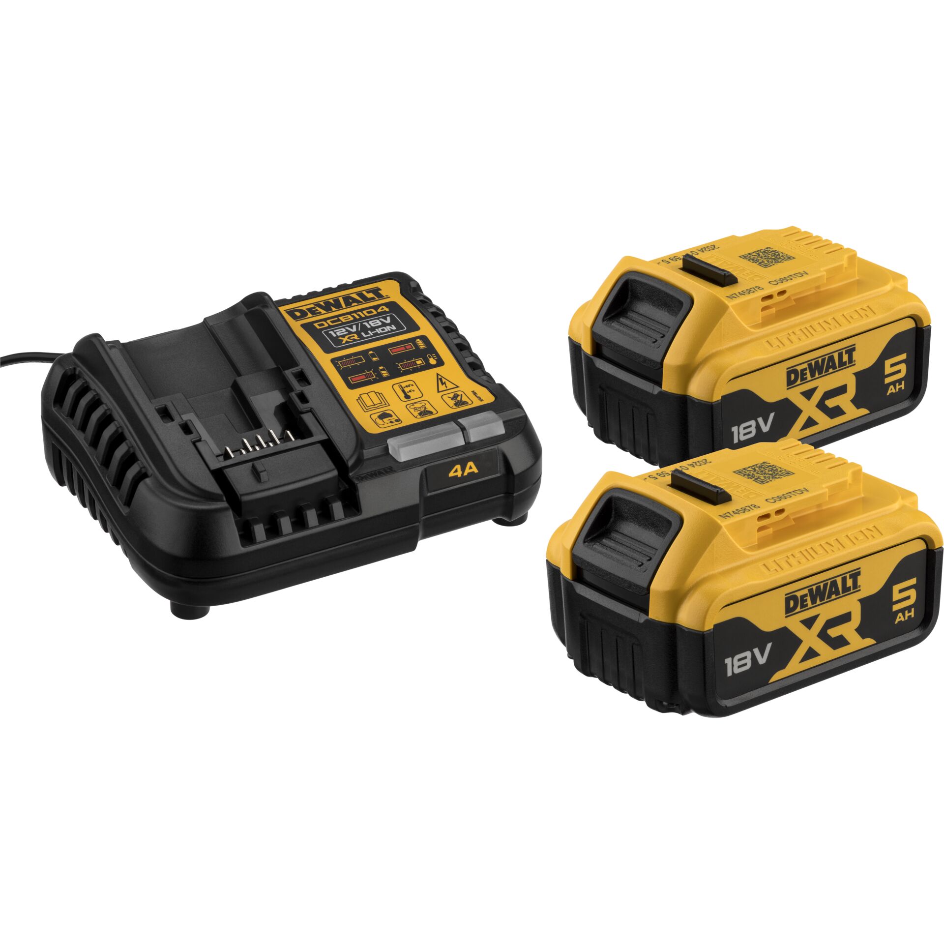 DeWALT DCB1104P2-QW cordless tool battery / charger Battery & charger set