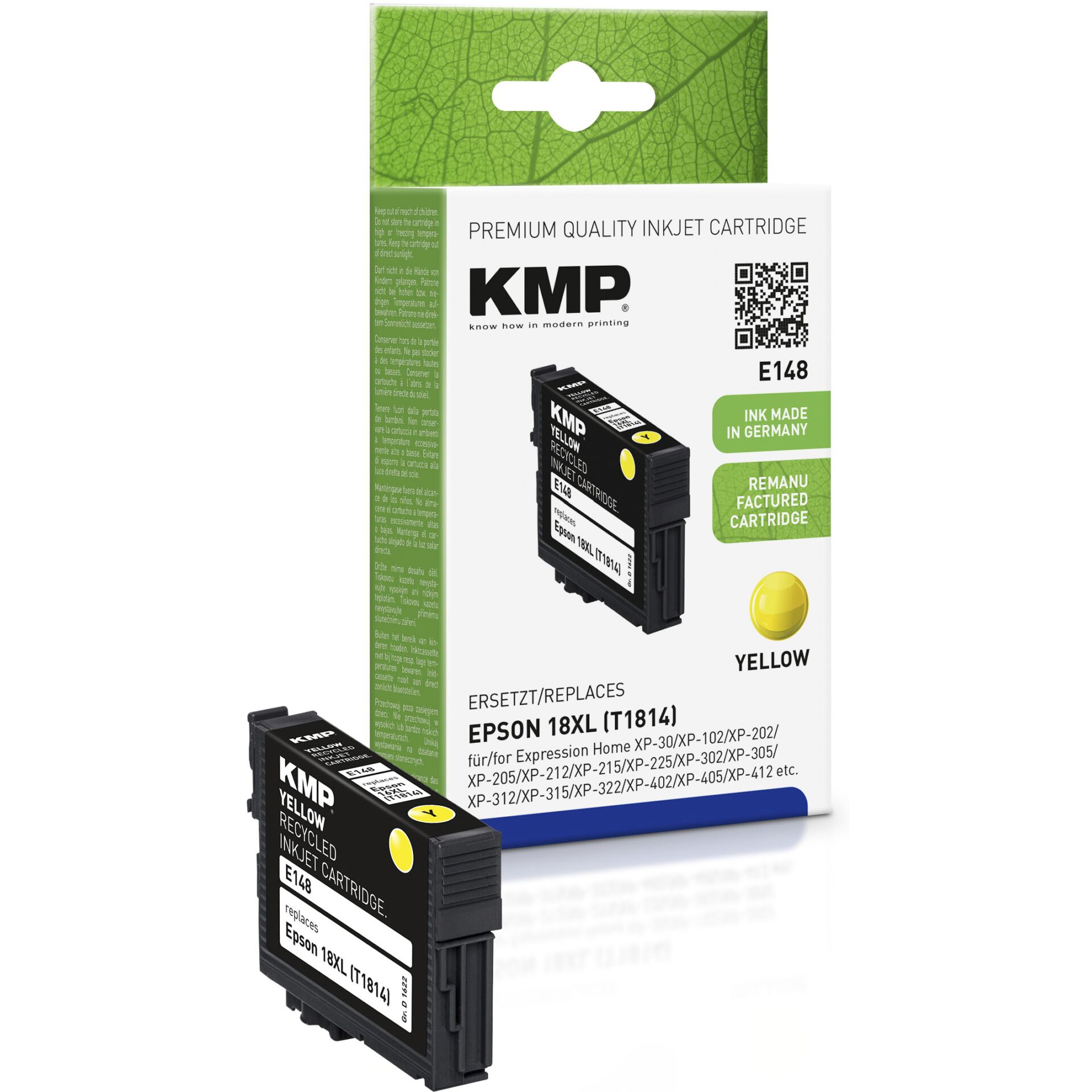 KMP E148 Tintenpatrone yellow kompatibel mit Epson T1814