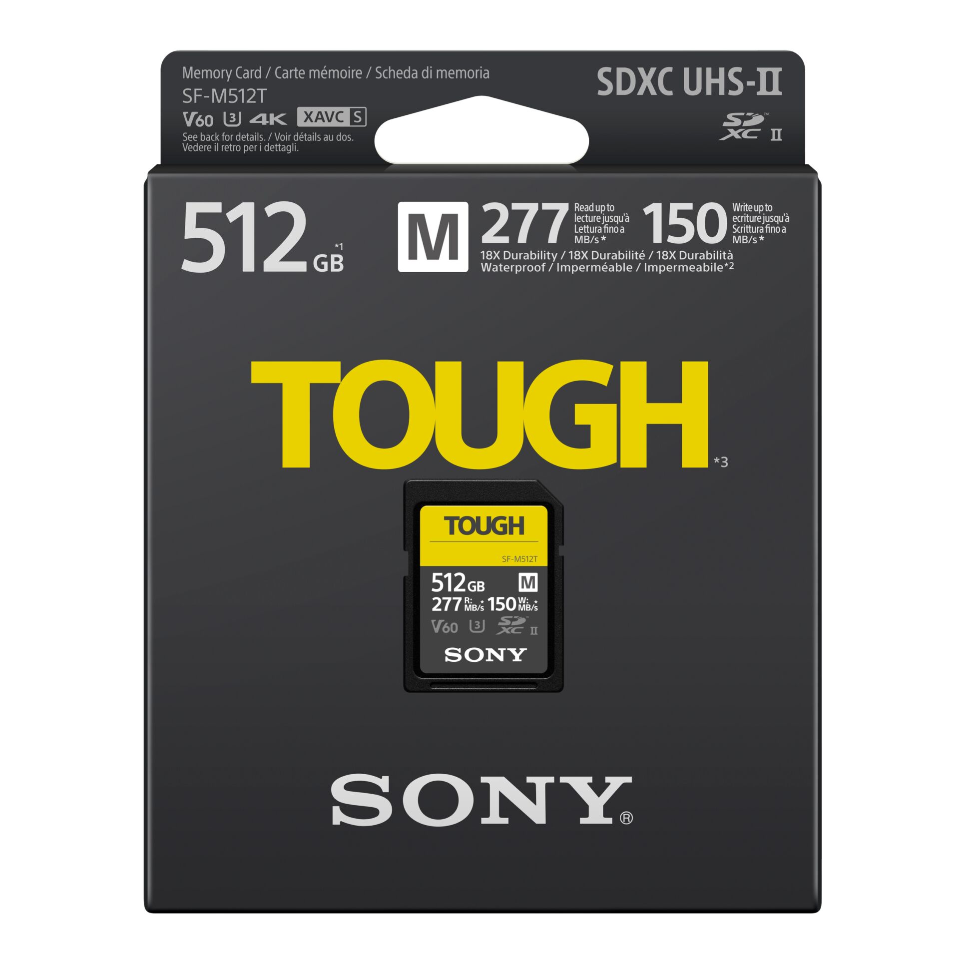 Sony SDXC M Tough series   512GB UHS-II Class 10 U3 V60