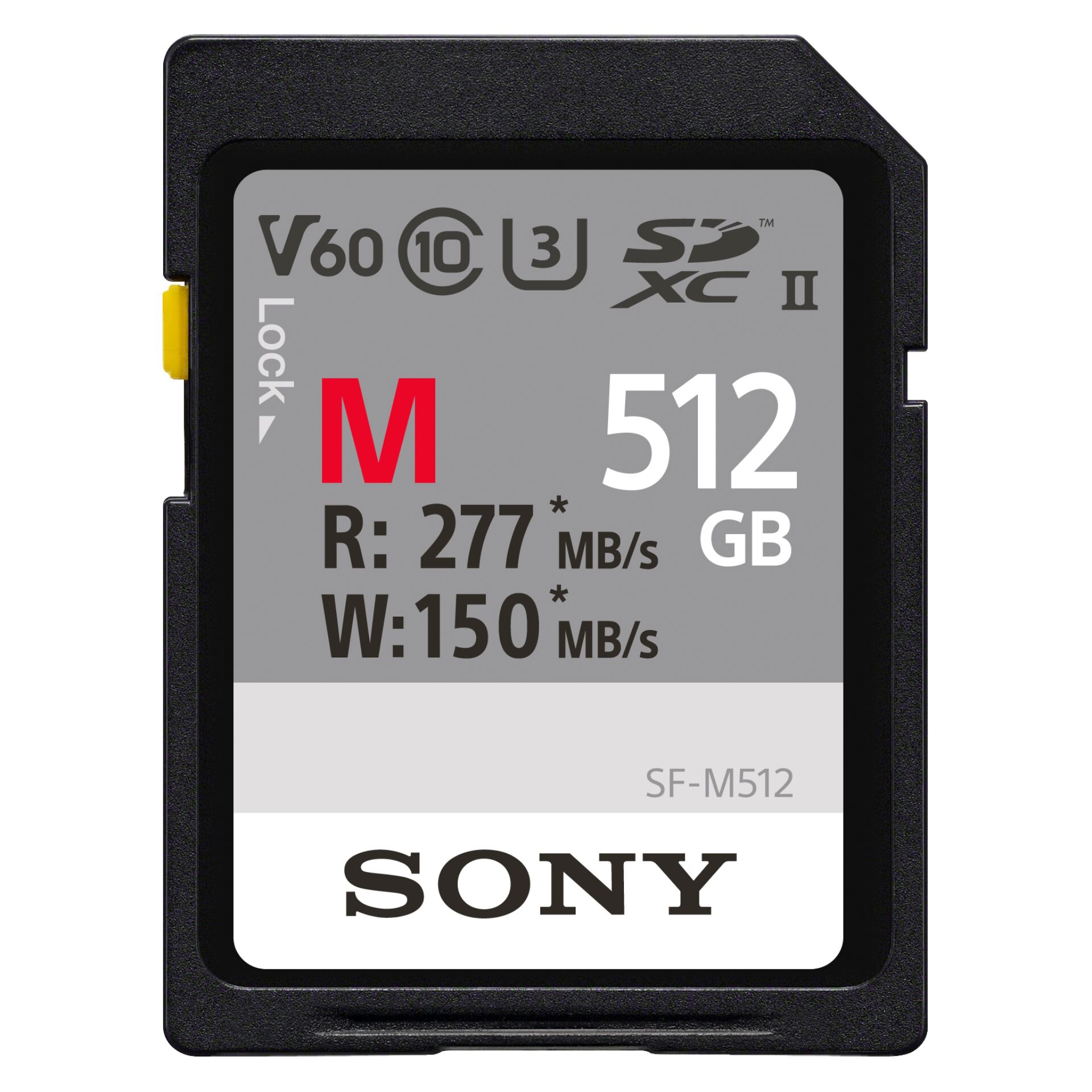 512 GB Sony SF-M Series SDXC Speicherkarte, lesen: 277MB/s, schreiben: 150MB/s