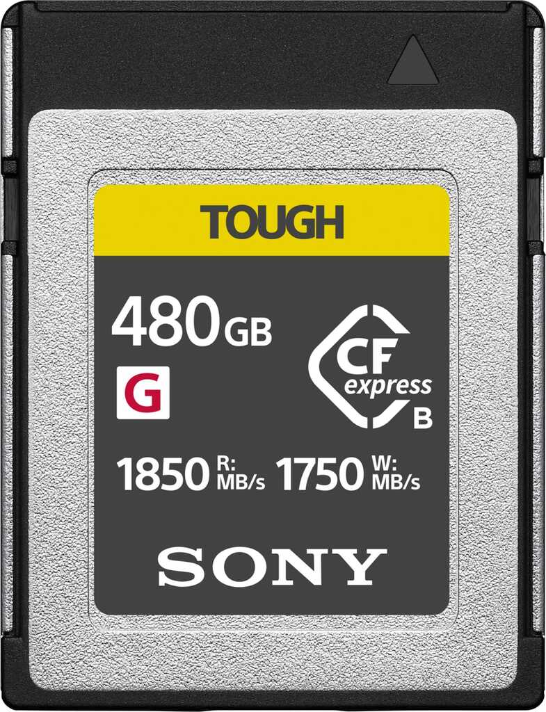 480 GB Sony TOUGH CEB-G Series R1850/W1750 CFexpress Type B Speicherkarte, lesen: 1850MB/s, schreiben: 1750MB/s