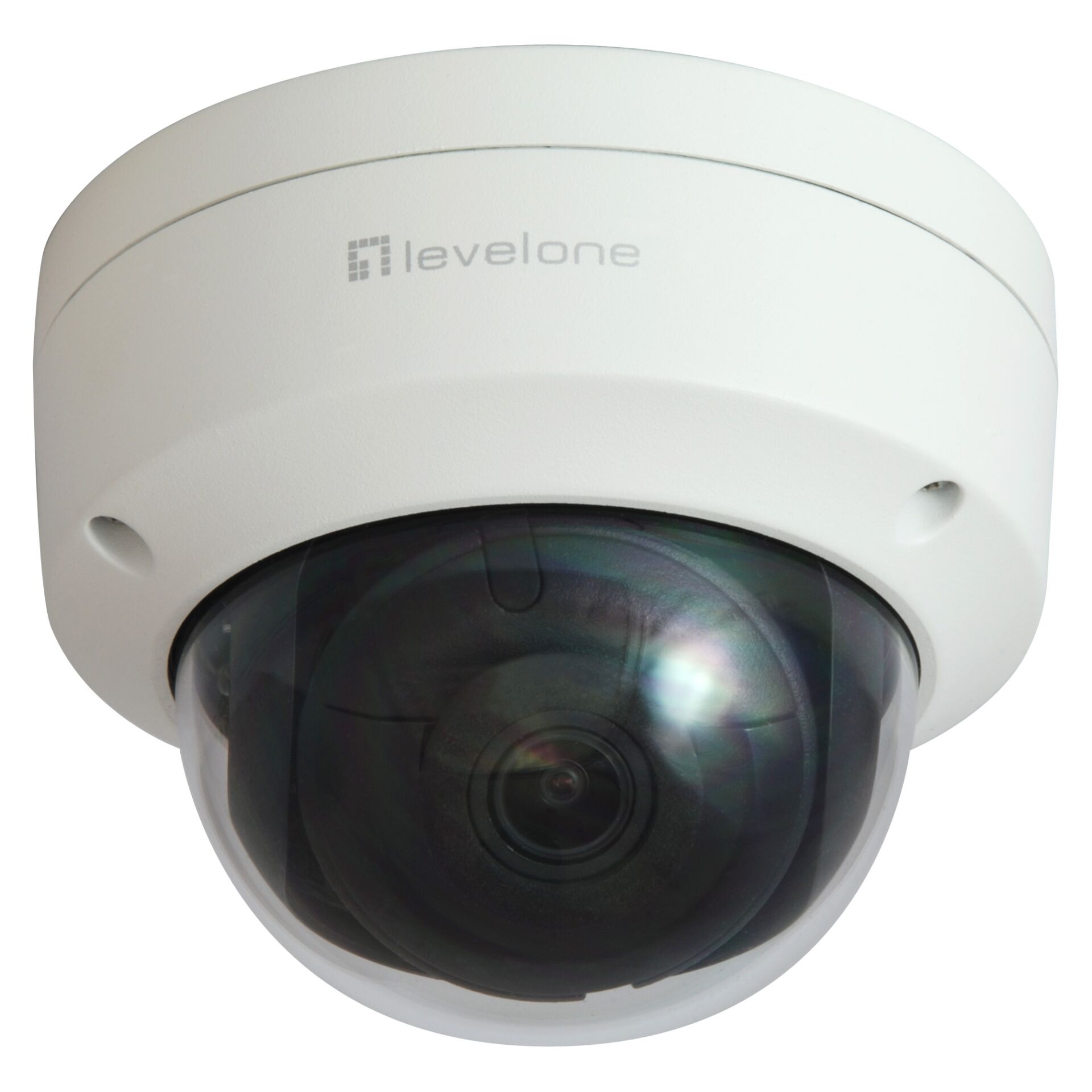 LevelOne GEMINI Feste-Dom-IP-Netzwerk-Kamera, 2 Megapixel, H.265, Vandalensicher, 802.3af PoE, Innen / Außen